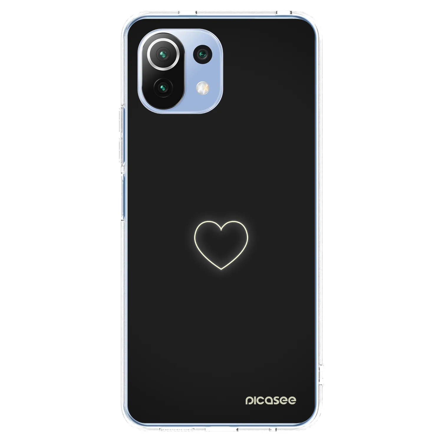 Picasee Xiaomi Mi 11 Lite Hülle - Transparentes Silikon - Heart