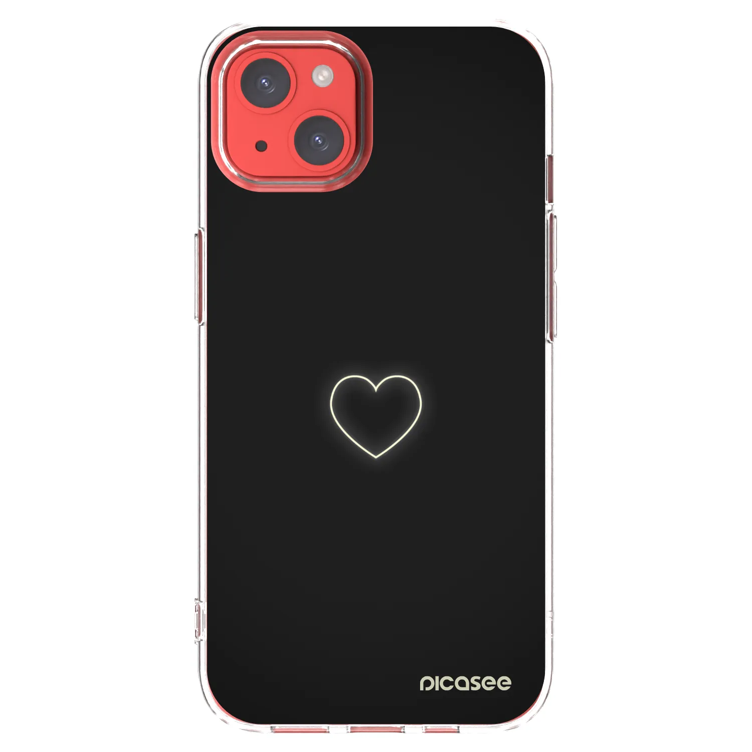 Picasee Apple iPhone 13 Hülle - Transparentes Silikon - Heart