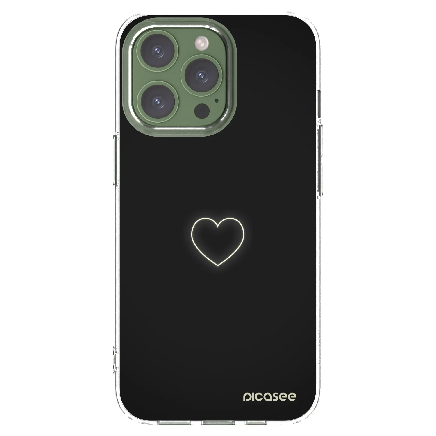 Picasee Apple iPhone 13 Pro Hülle - Transparentes Silikon - Heart