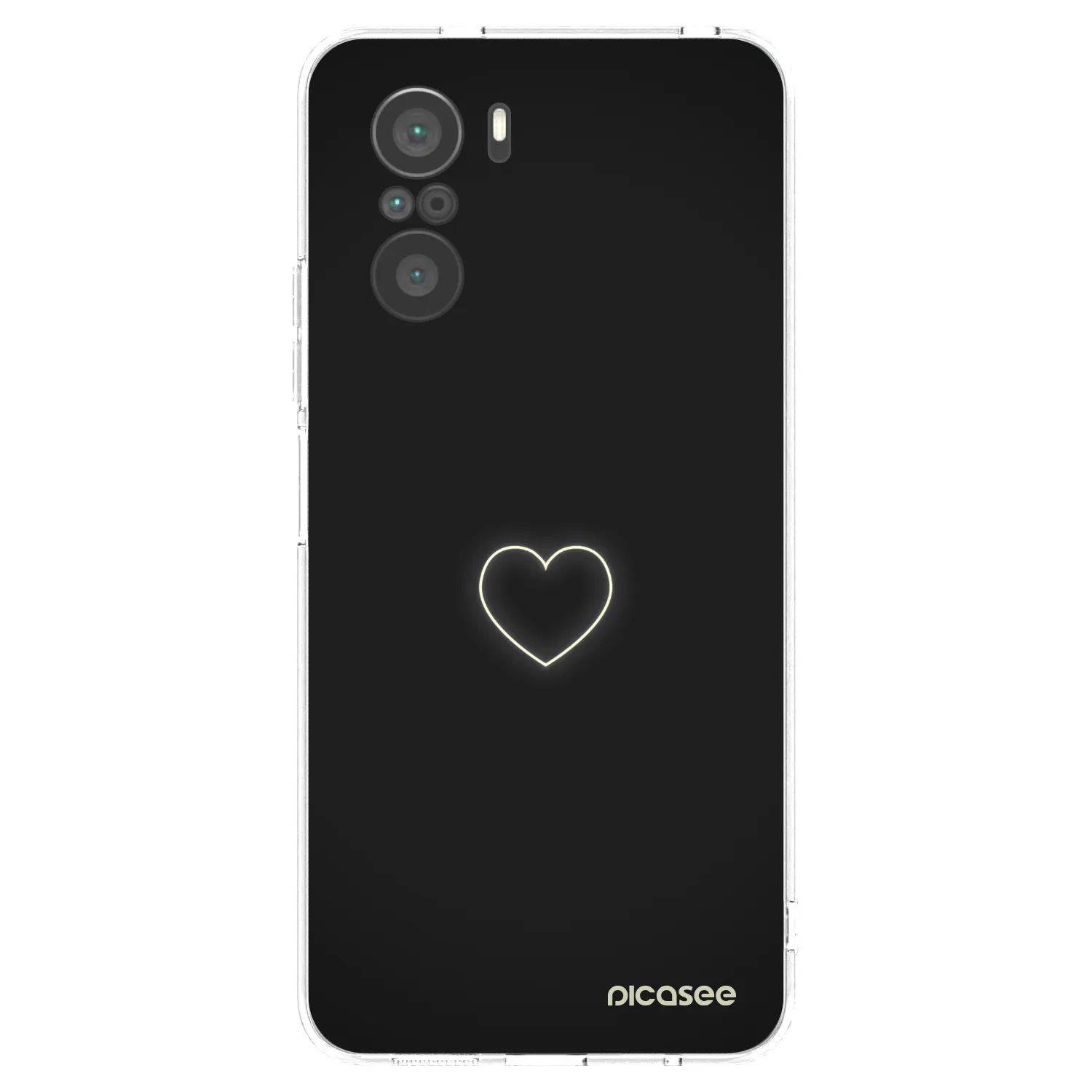 Picasee Xiaomi Poco F3 Hülle - Transparentes Silikon - Heart