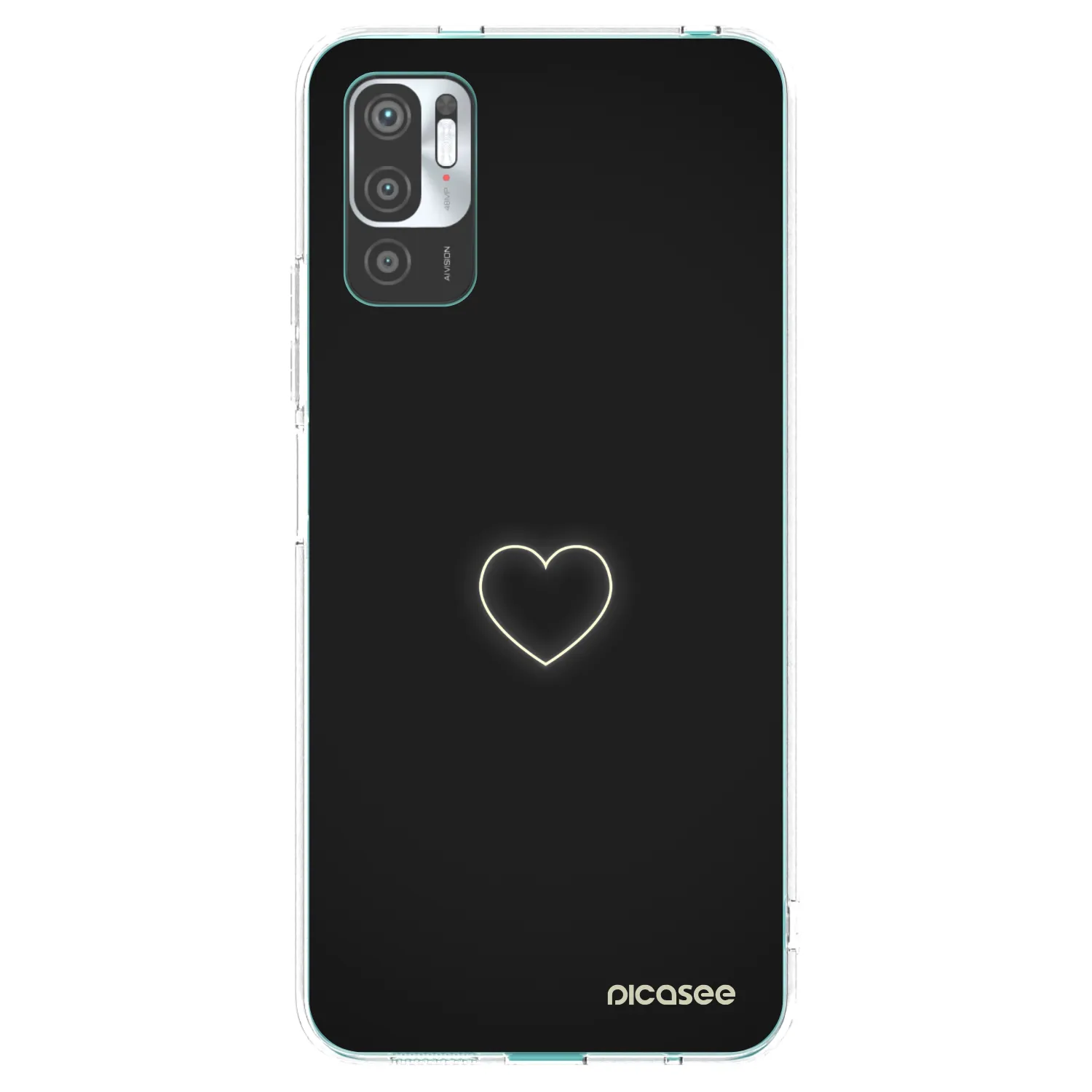 Picasee Xiaomi Redmi Note 10 5G Hülle - Transparentes Silikon - Heart