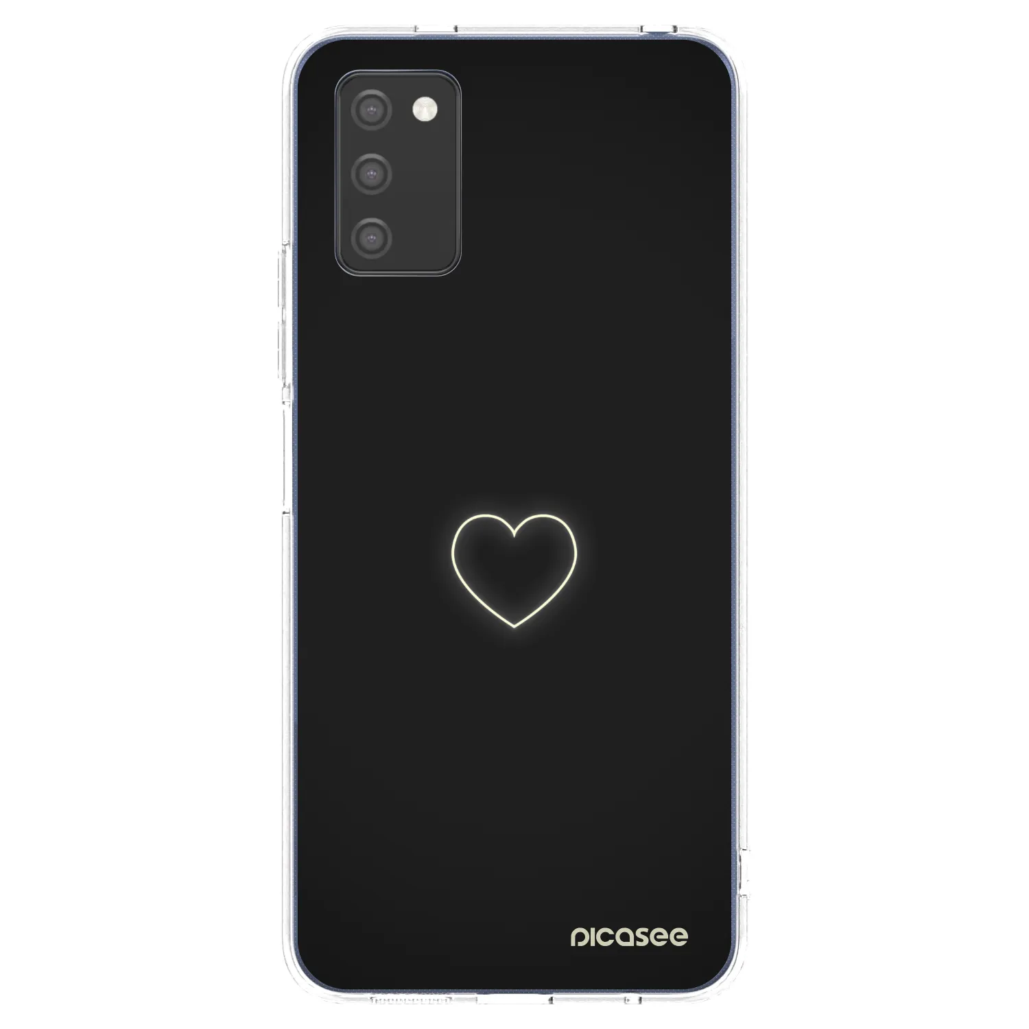Picasee Samsung Galaxy A02s A025G Hülle - Transparentes Silikon - Heart