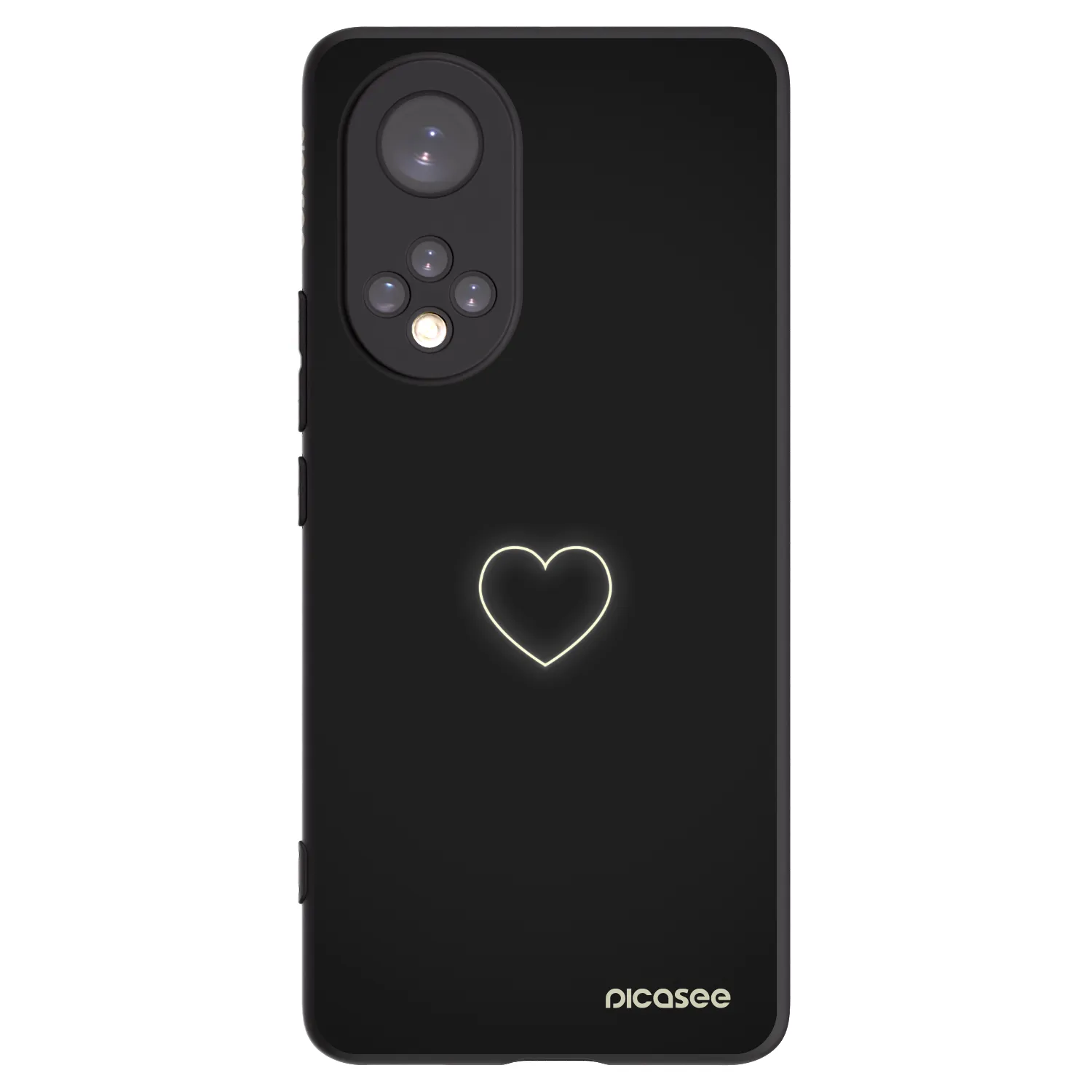 Picasee Honor 50 5G Hülle - Schwarzes Silikon - Heart