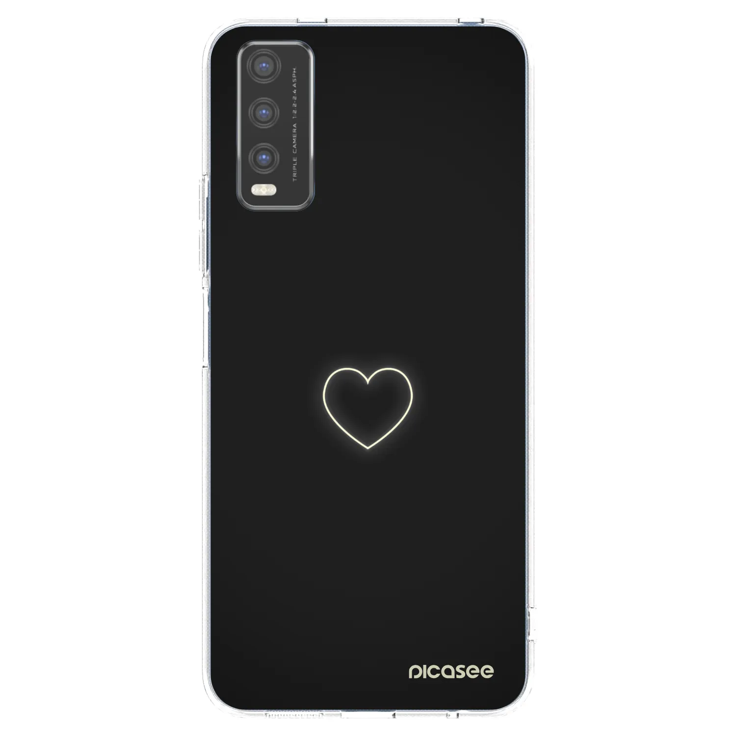Picasee Vivo Y20s Hülle - Transparentes Silikon - Heart