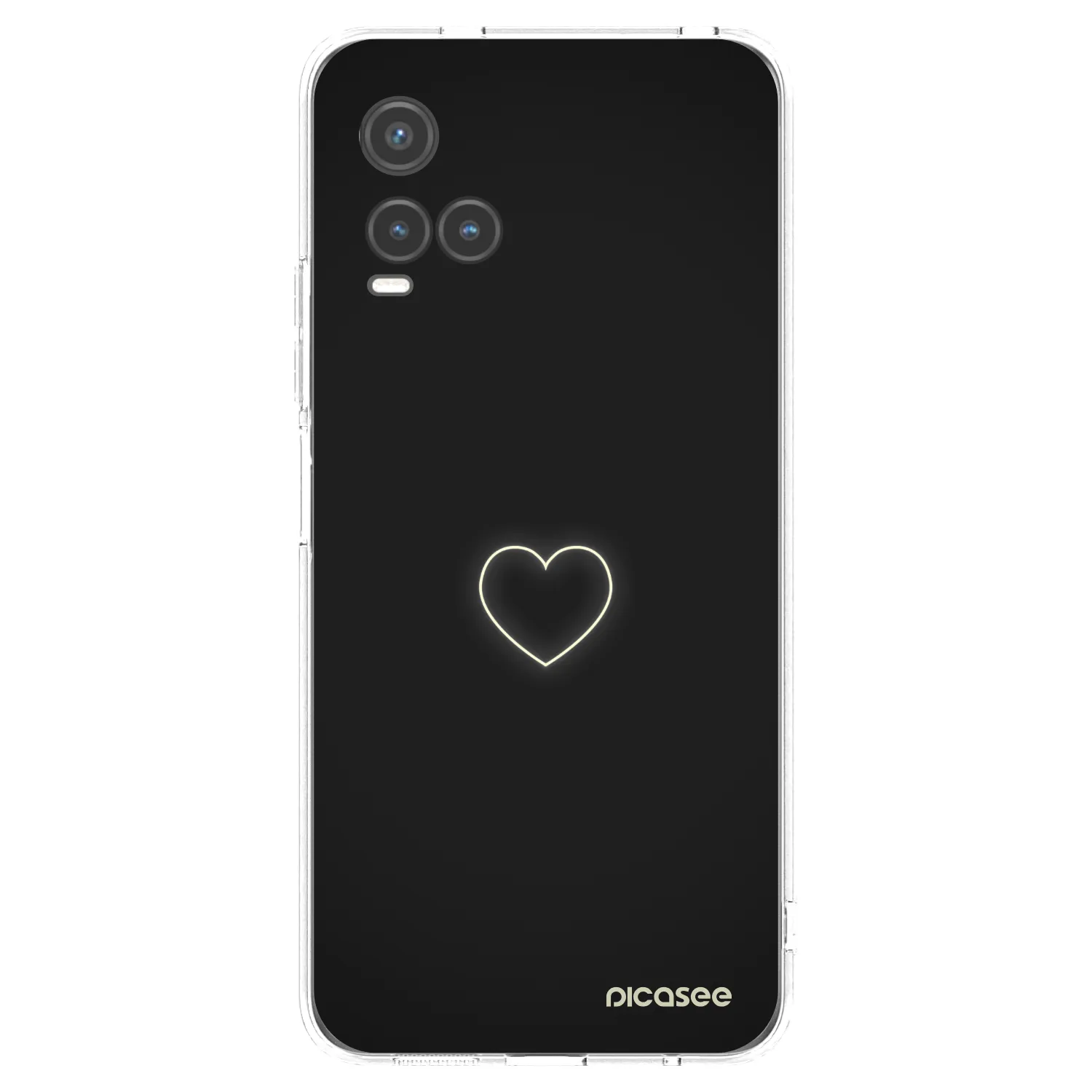 Picasee Vivo Y33s Hülle - Transparentes Silikon - Heart