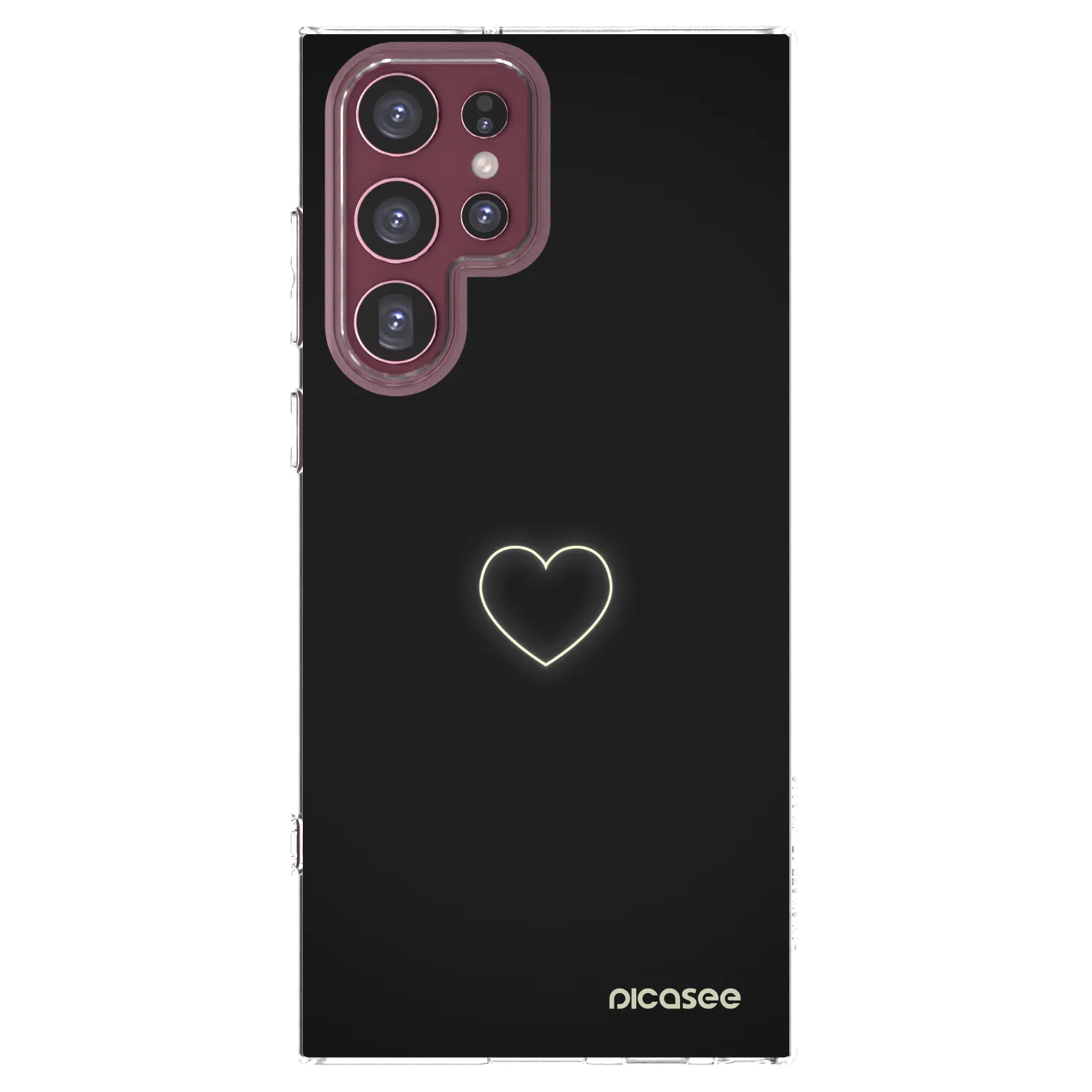 Picasee Samsung Galaxy S22 Ultra 5G Hülle - Transparentes Silikon - Heart