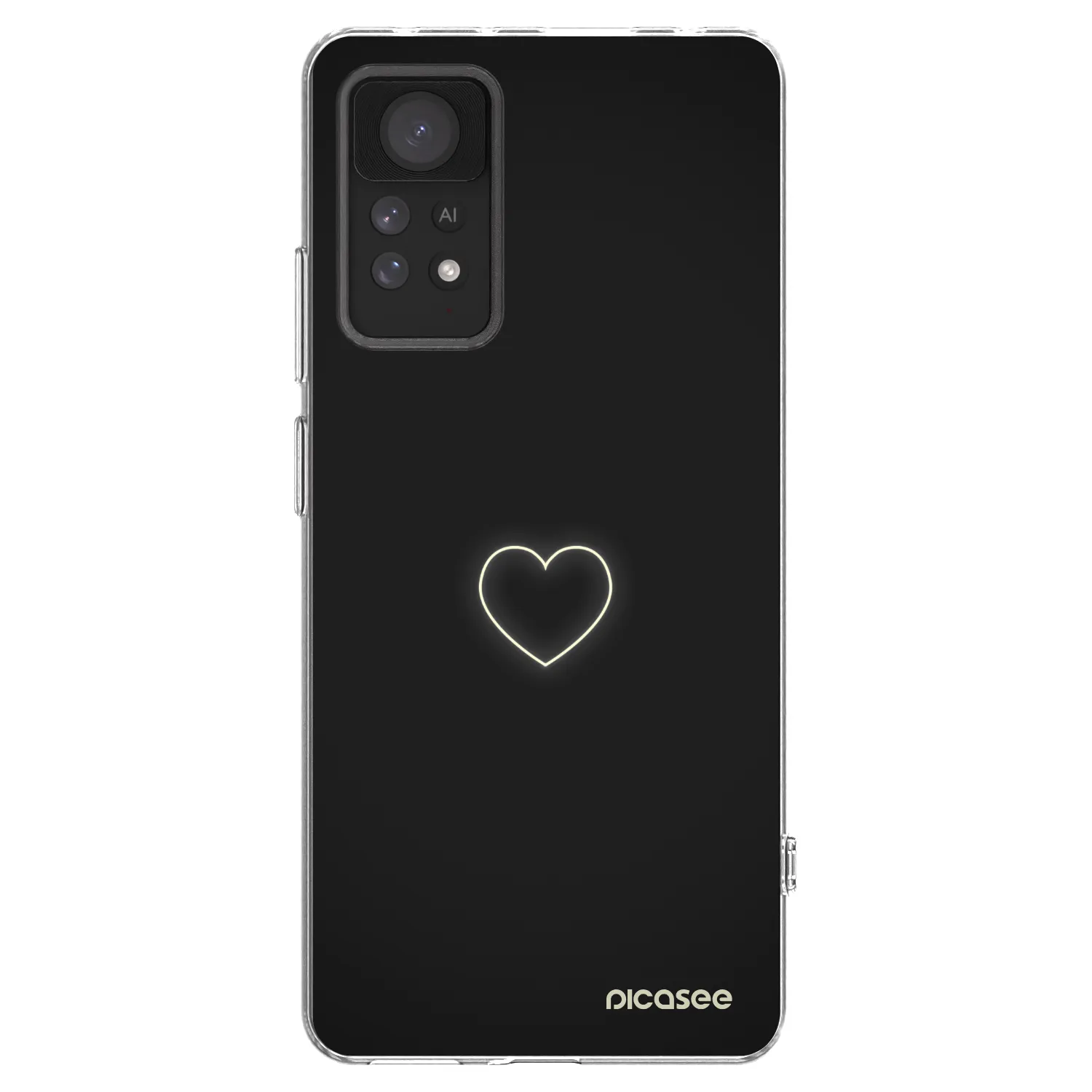 Picasee Xiaomi Redmi Note 11 Pro Hülle - Transparentes Silikon - Heart