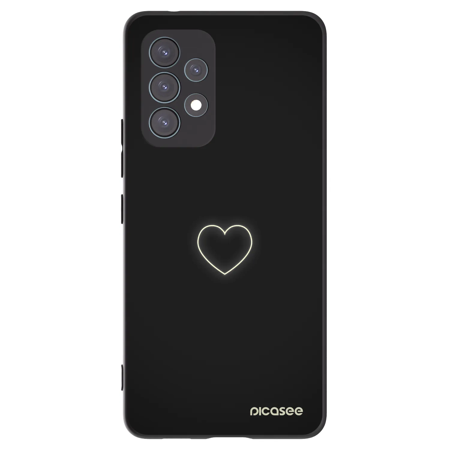 Picasee Samsung Galaxy A53 5G A536 Hülle - Schwarzes Silikon - Heart