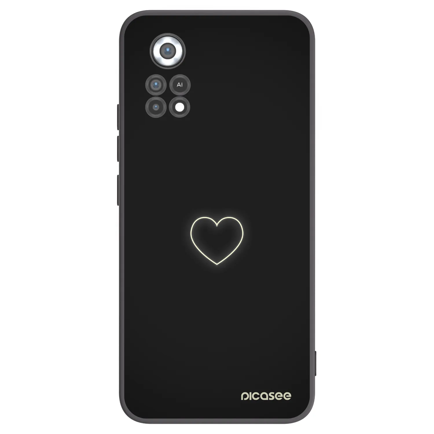 Picasee Xiaomi Poco X4 Pro 5G Hülle - Schwarzes Silikon - Heart