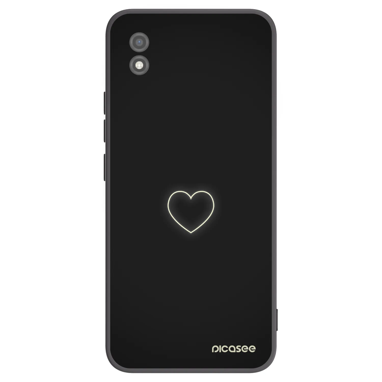 Picasee Realme C11 (2021) Hülle - Schwarzes Silikon - Heart