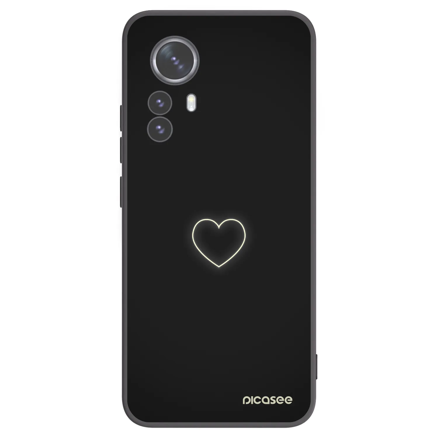 Picasee Xiaomi 12 Pro Hülle - Schwarzes Silikon - Heart