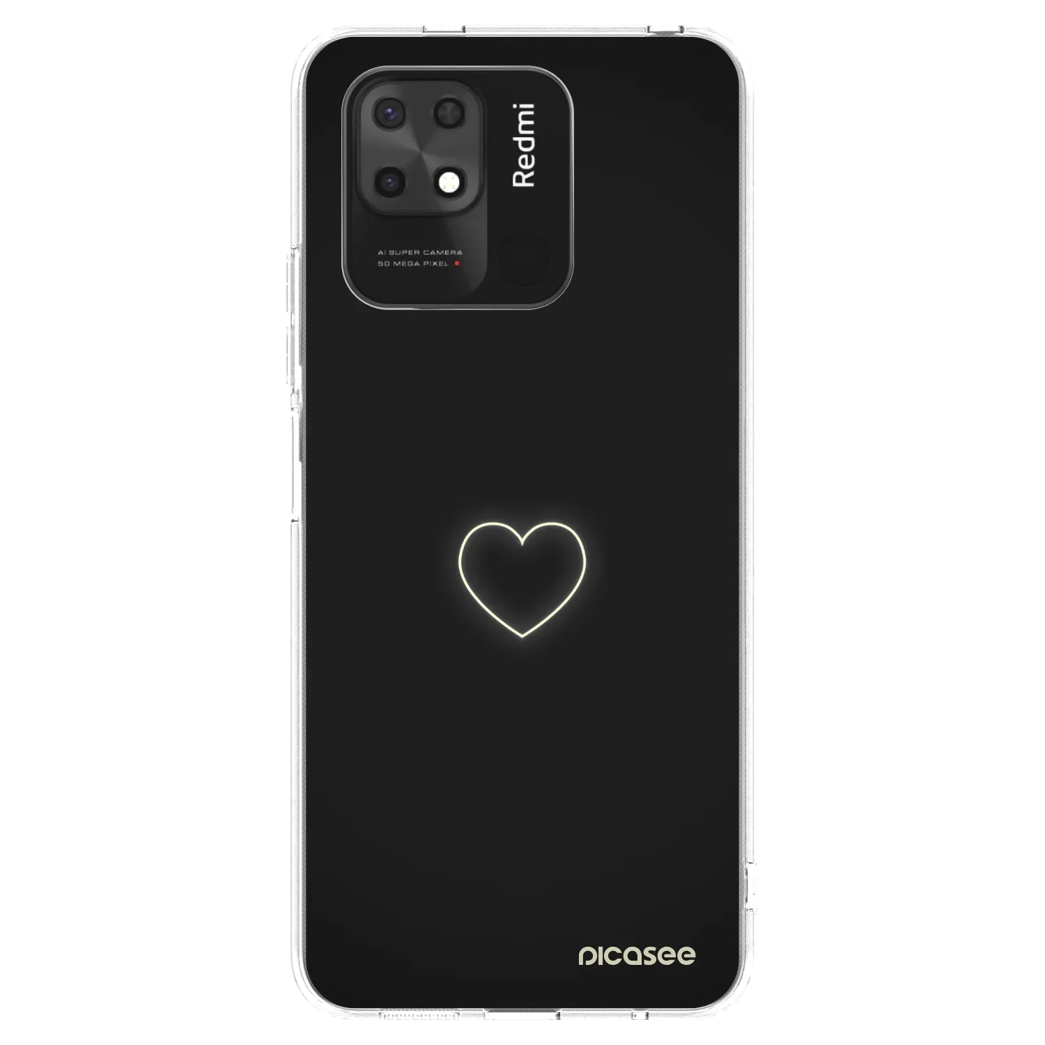 Picasee Xiaomi Redmi 10C Hülle - Transparentes Silikon - Heart