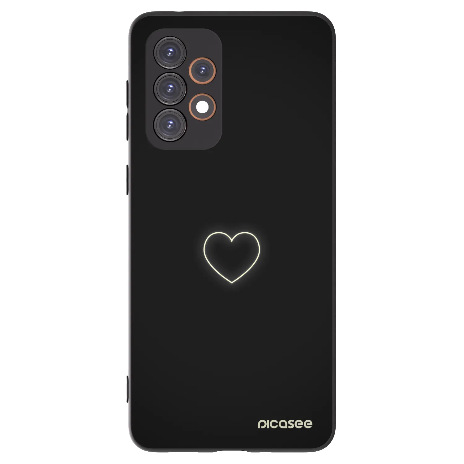 Picasee Samsung Galaxy A33 5G A336 Hülle - Schwarzes Silikon - Heart