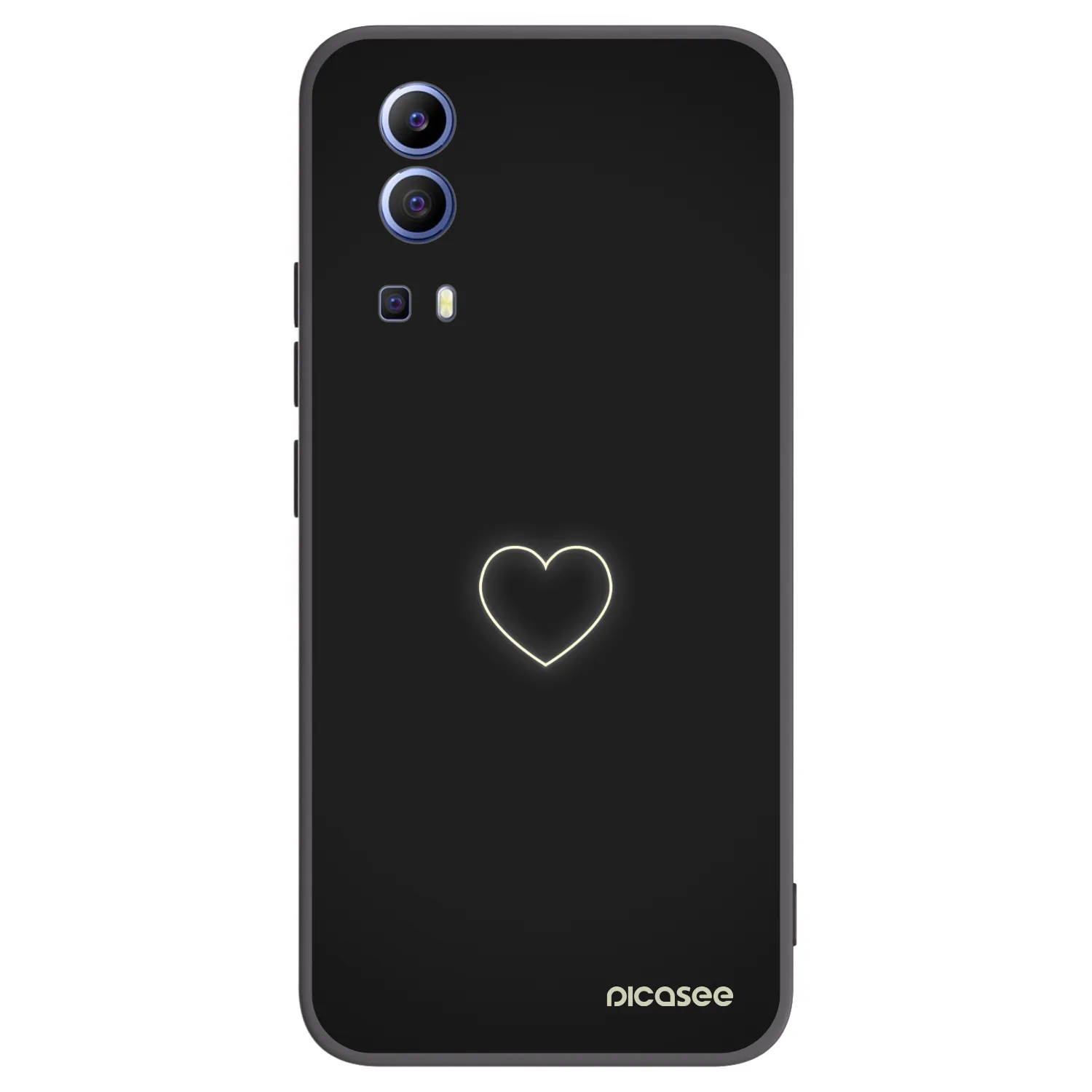 Picasee Vivo Y52 5G Hülle - Schwarzes Silikon - Heart