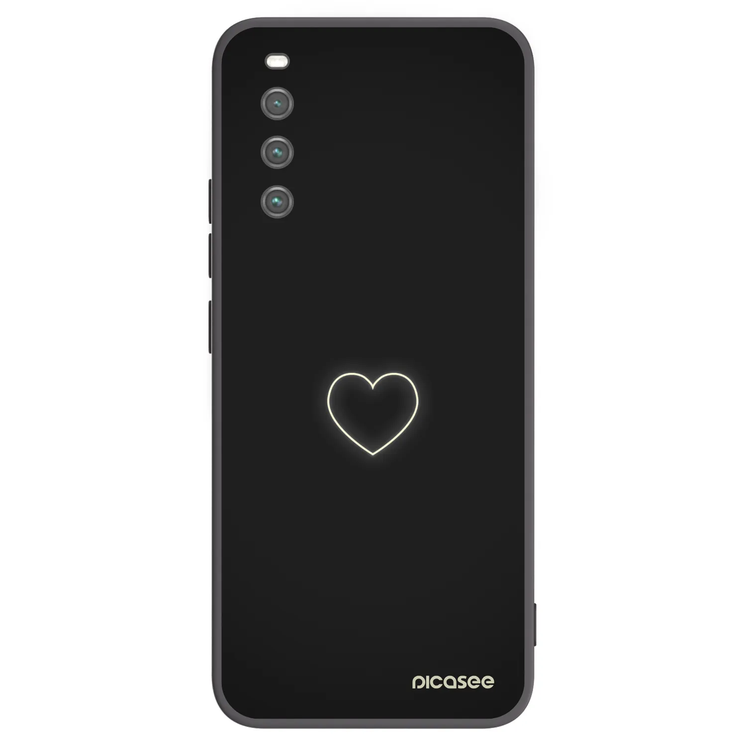 Picasee Sony Xperia 10 IV 5G Hülle - Schwarzes Silikon - Heart
