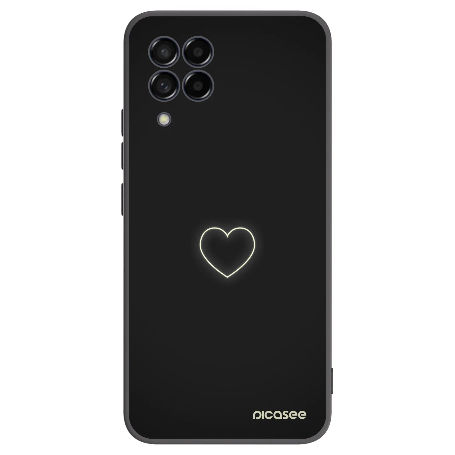 Picasee Samsung Galaxy M53 5G Hülle - Schwarzes Silikon - Heart
