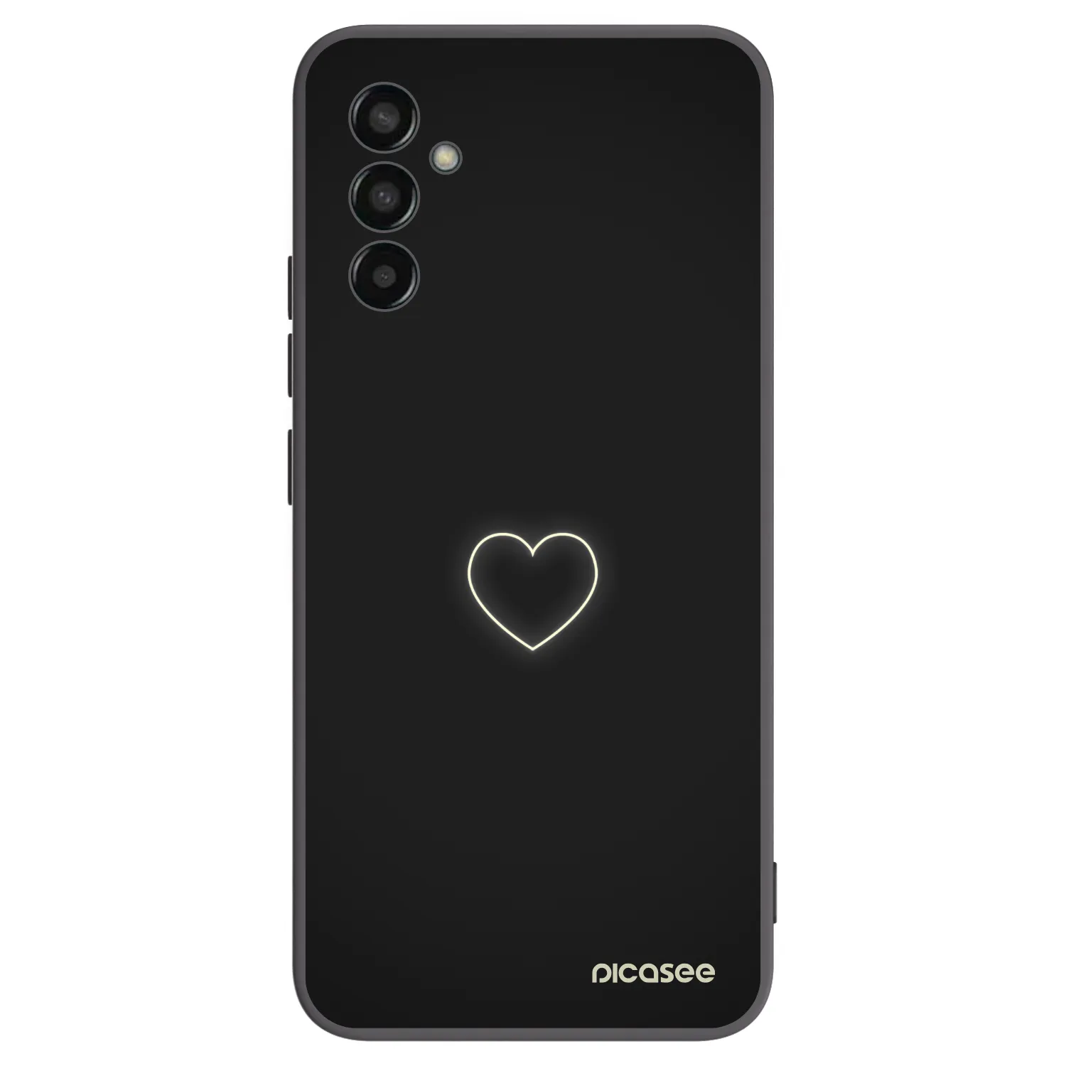 Picasee Samsung Galaxy M13 M135F Hülle - Schwarzes Silikon - Heart