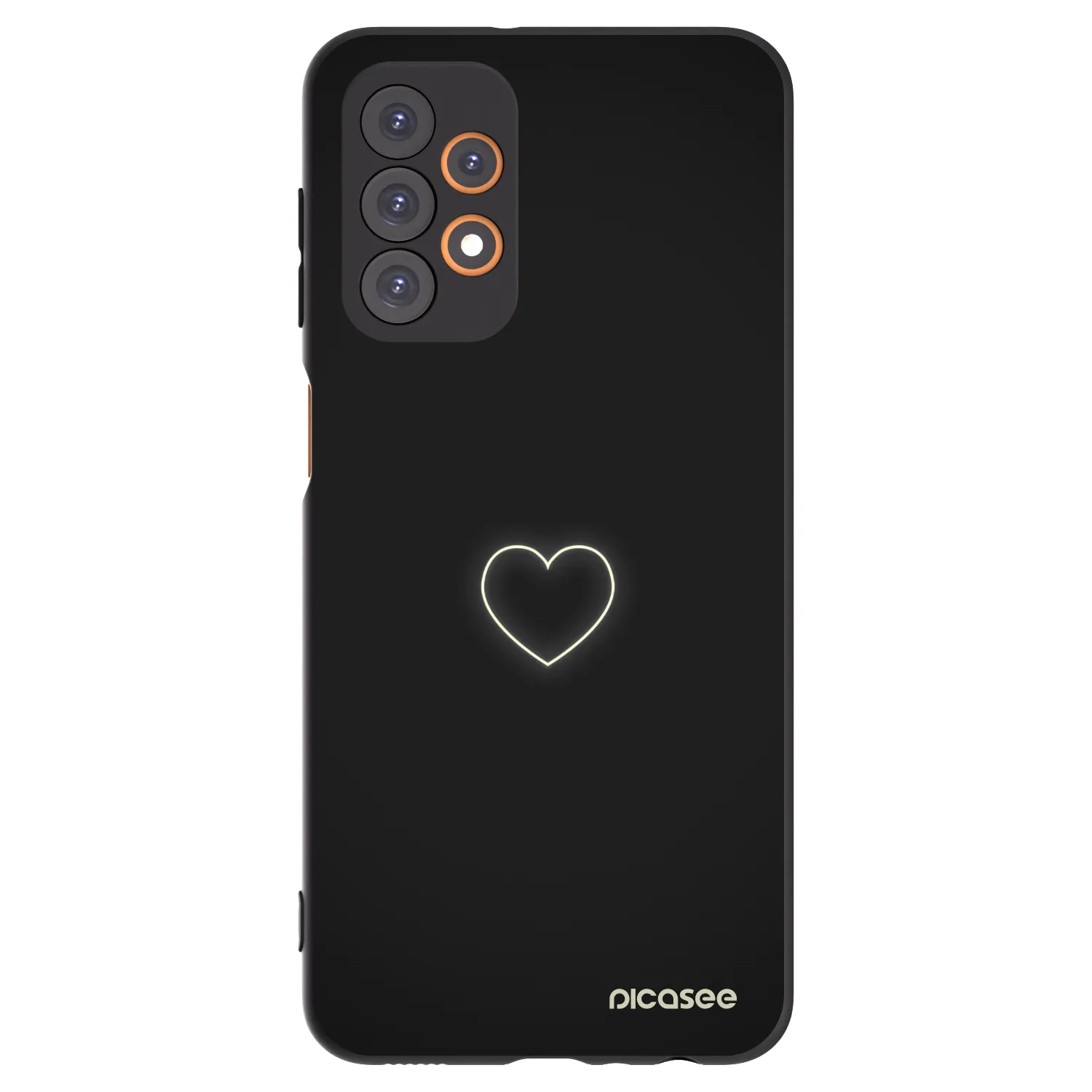 Picasee Samsung Galaxy A23 A235F 4G Hülle - Schwarzes Silikon - Heart