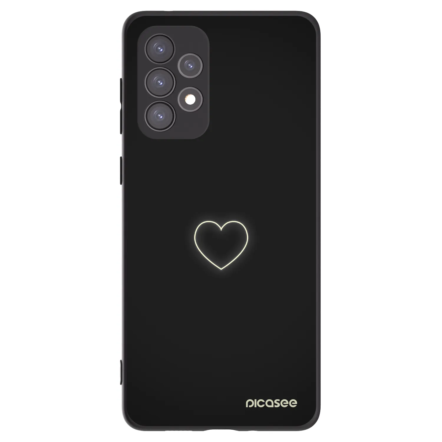 Picasee Samsung Galaxy A73 5G Hülle - Schwarzes Silikon - Heart
