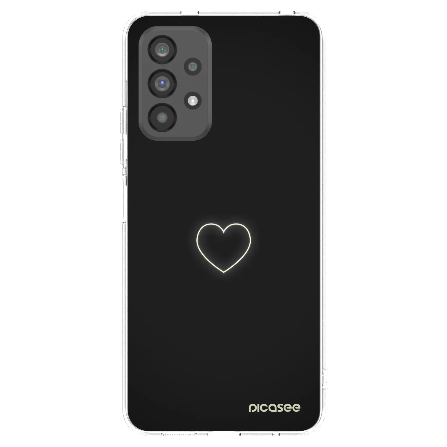 Picasee Samsung Galaxy A73 5G Hülle - Transparentes Silikon - Heart