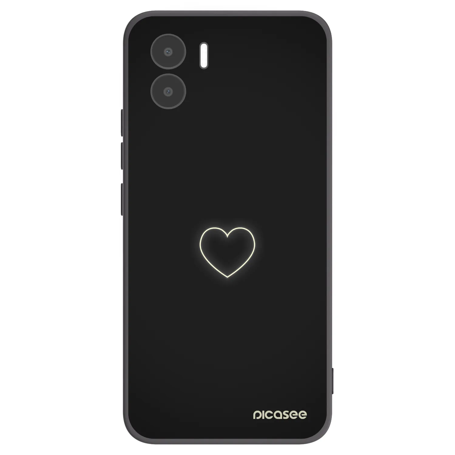 Picasee Xiaomi Redmi A1 Hülle - Schwarzes Silikon - Heart