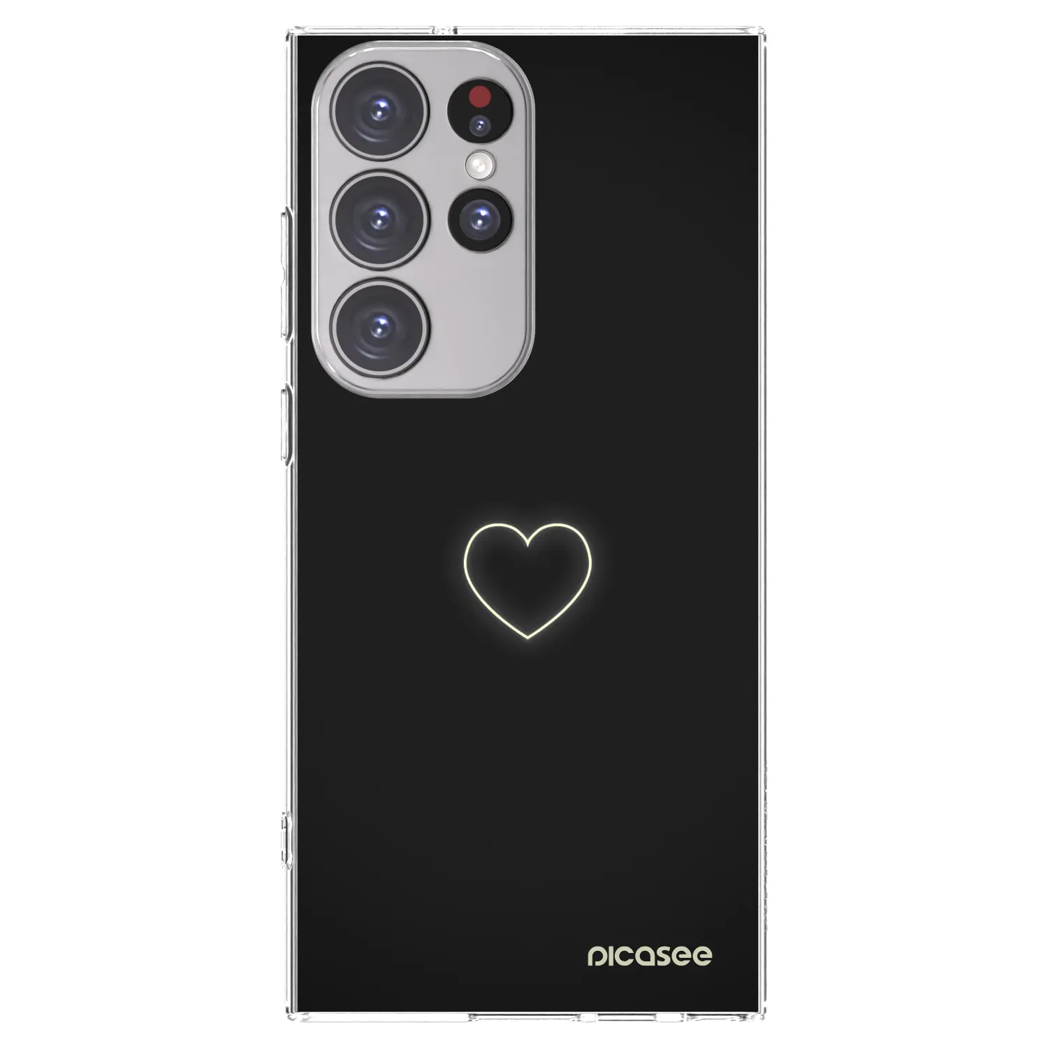 Picasee Samsung Galaxy S23 Ultra 5G Hülle - Transparentes Silikon - Heart