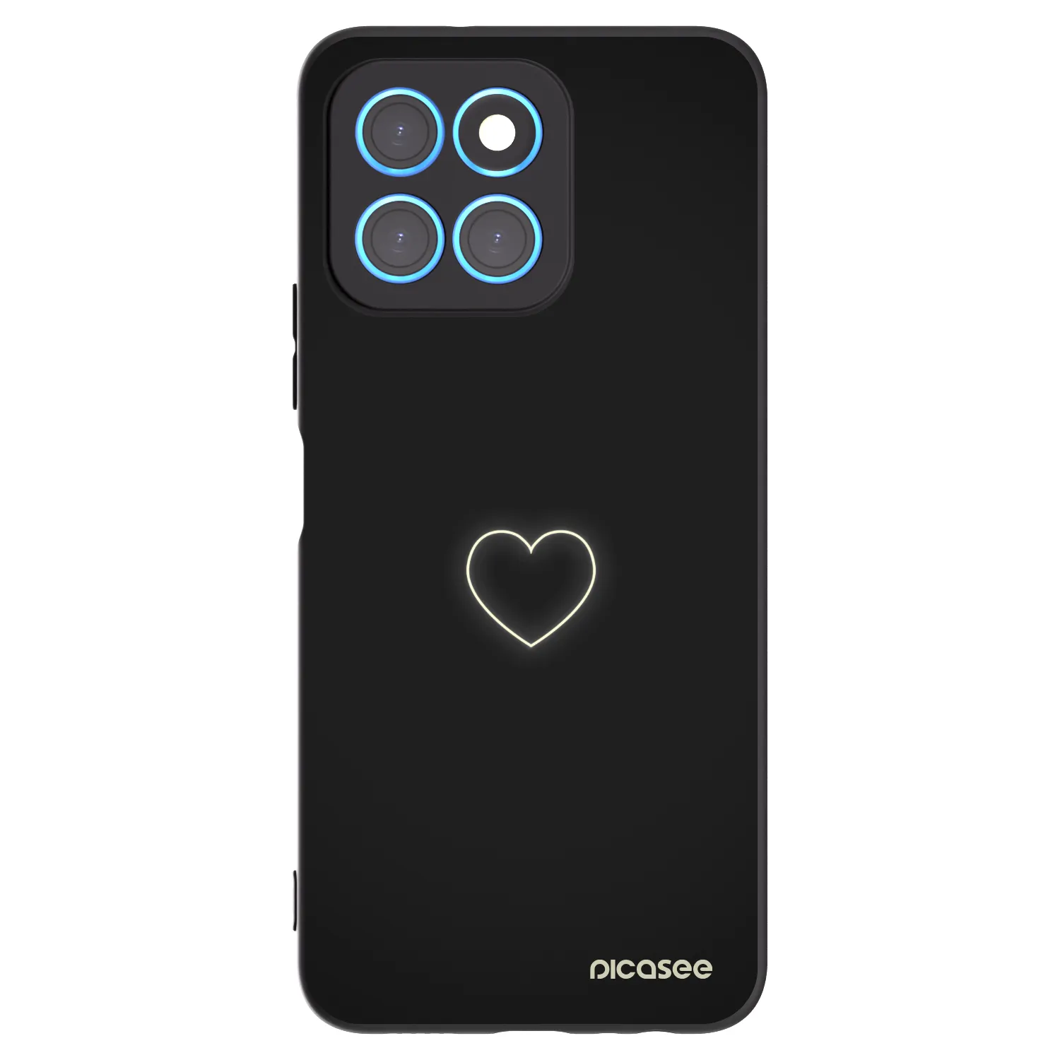 Picasee Honor X6 Hülle - Schwarzes Silikon - Heart