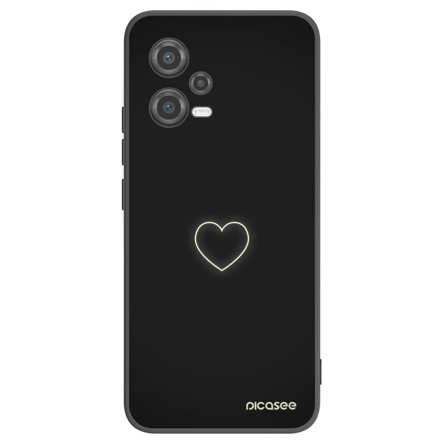 Picasee Xiaomi Poco X5 Hülle - Schwarzes Silikon - Heart