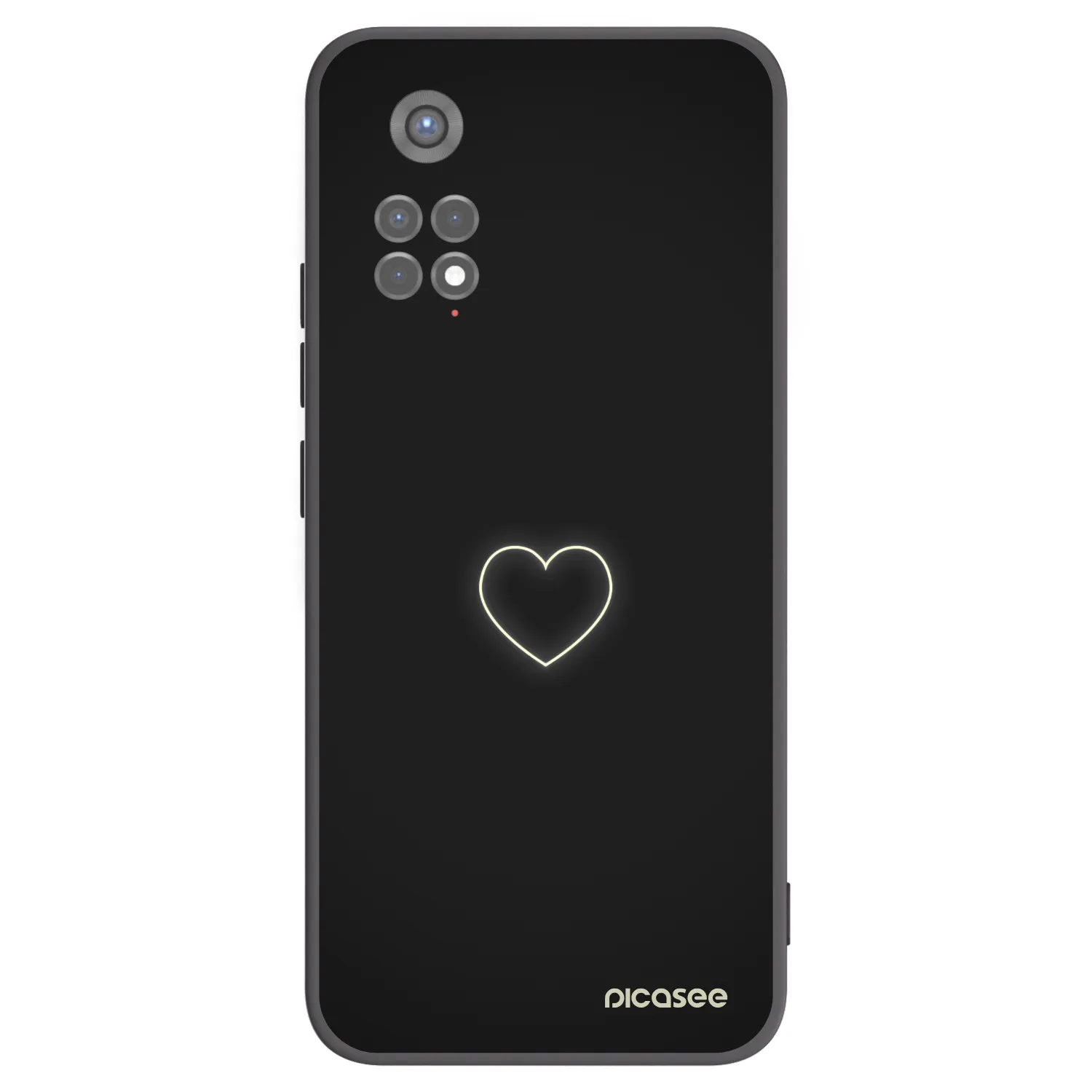 Picasee Xiaomi Redmi Note 11S 5G Hülle - Schwarzes Silikon - Heart