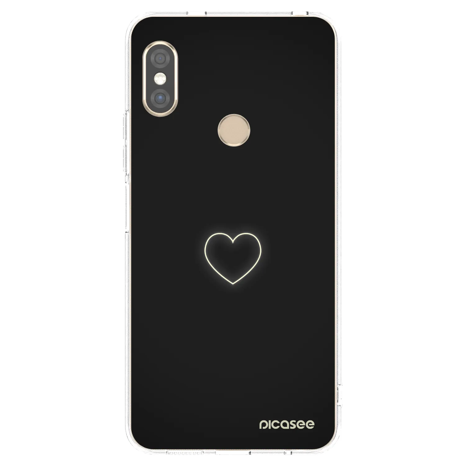 Picasee Xiaomi Redmi Note 5 Global Hülle - Transparentes Silikon - Heart