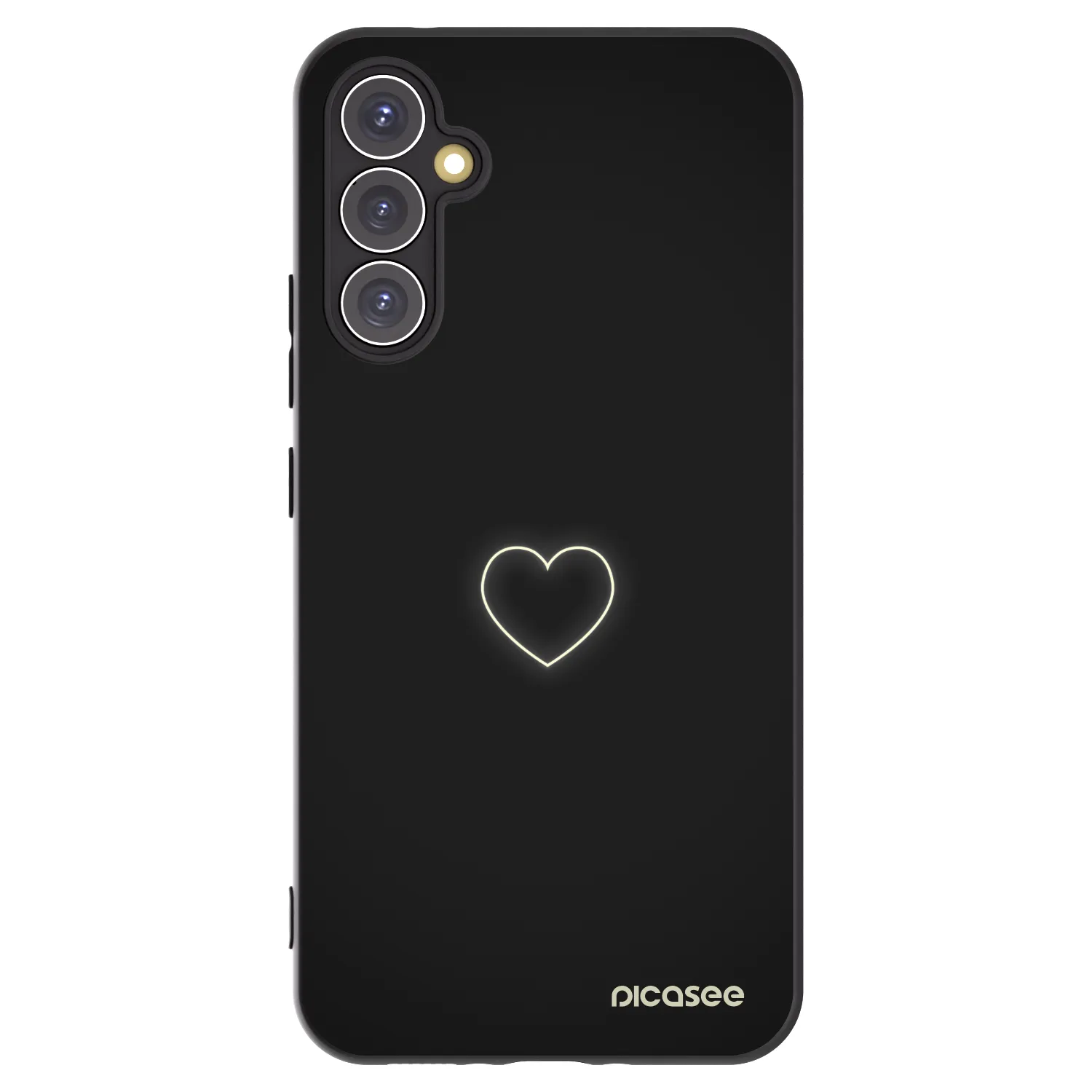 Picasee Samsung Galaxy A34 5G A346B Hülle - Schwarzes Silikon - Heart