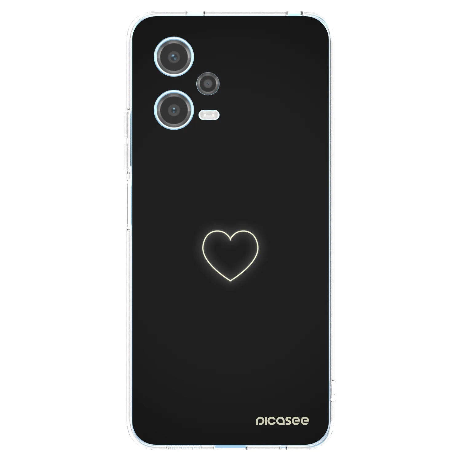 Picasee Xiaomi Redmi Note 12 5G Hülle - Transparentes Silikon - Heart