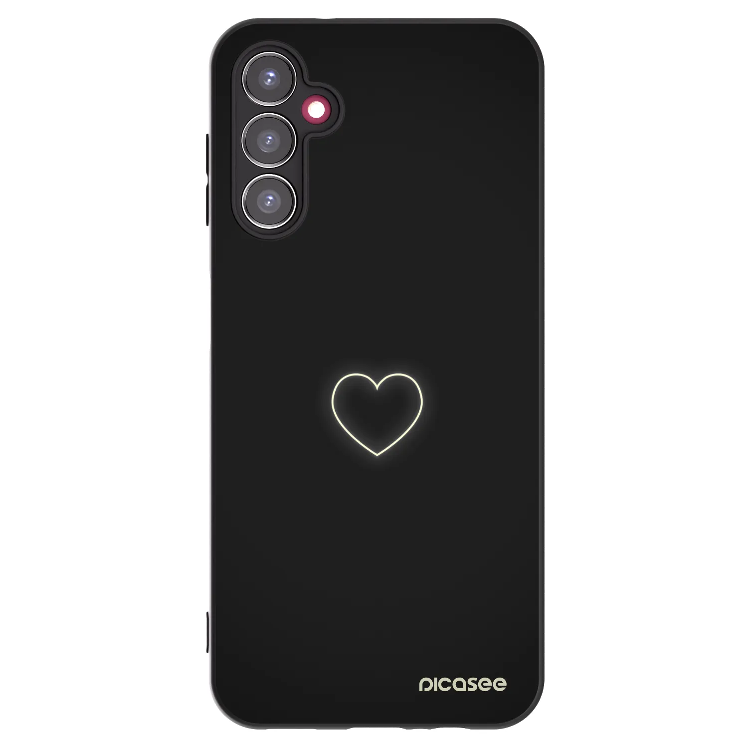 Picasee Samsung Galaxy A14 5G A146P Hülle - Schwarzes Silikon - Heart