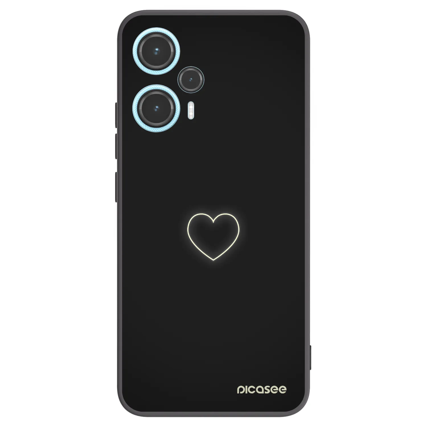 Picasee Xiaomi Poco F5 Hülle - Schwarzes Silikon - Heart