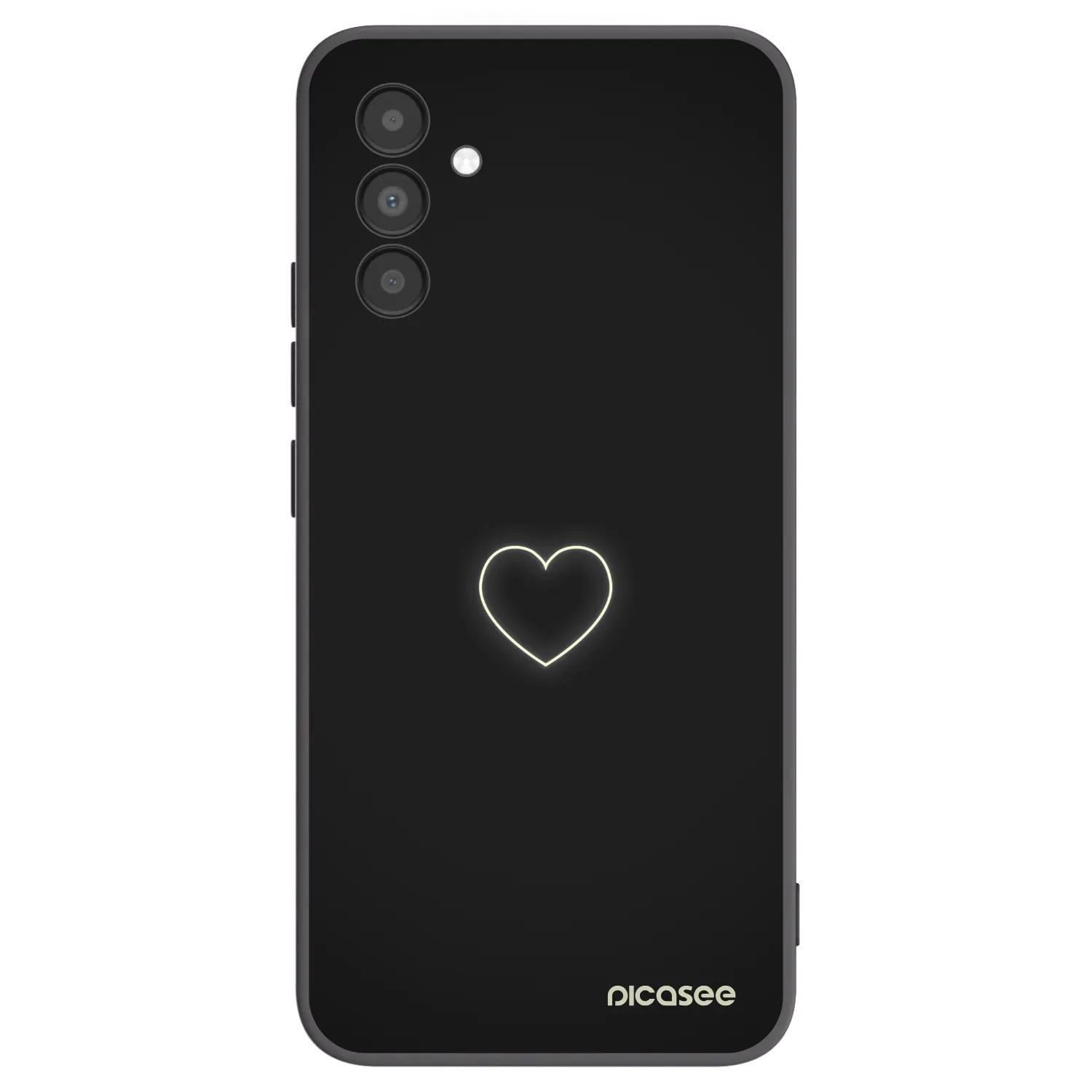 Picasee Samsung Galaxy A04s A047F Hülle - Schwarzes Silikon - Heart