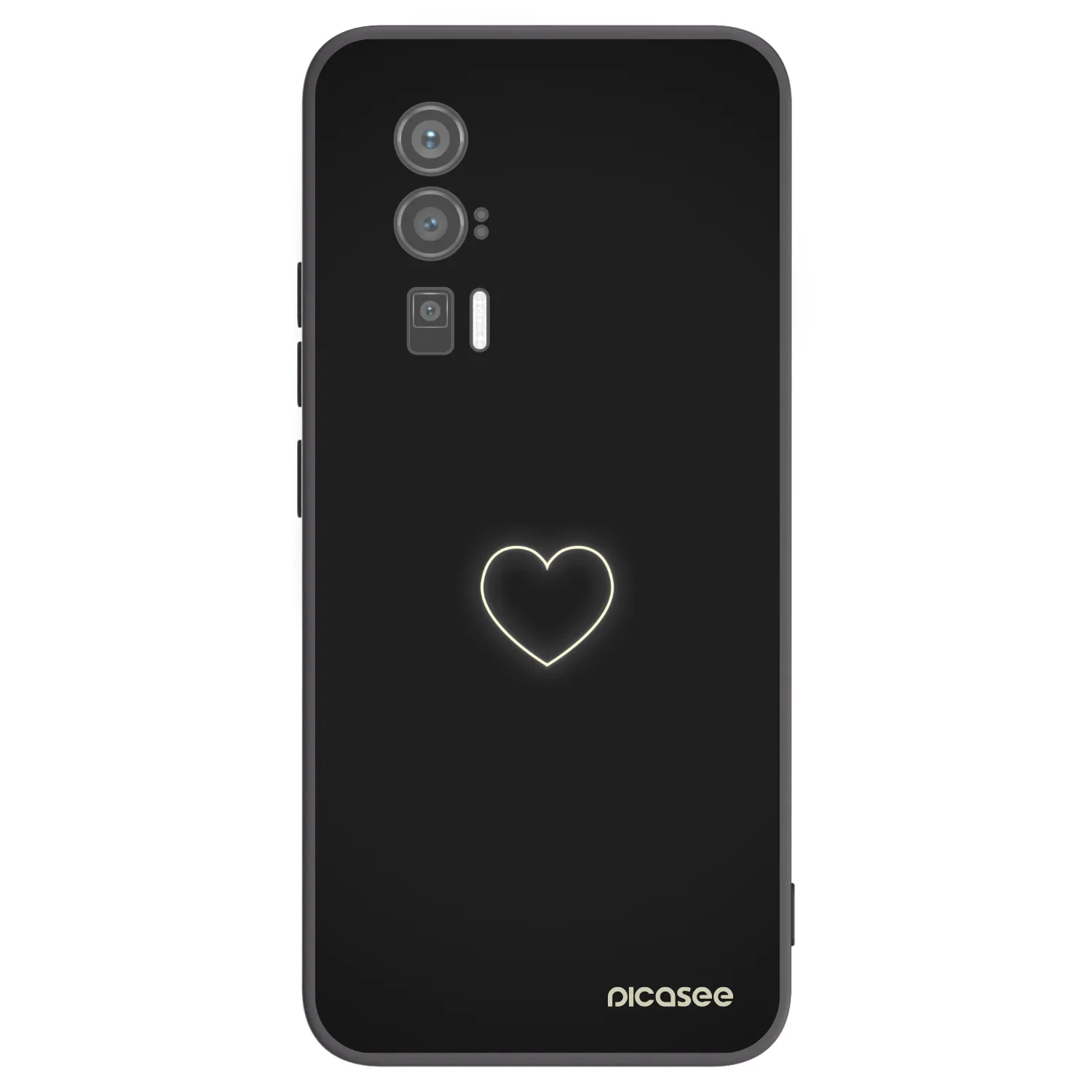 Picasee Xiaomi Poco F5 Pro 5G Hülle - Schwarzes Silikon - Heart