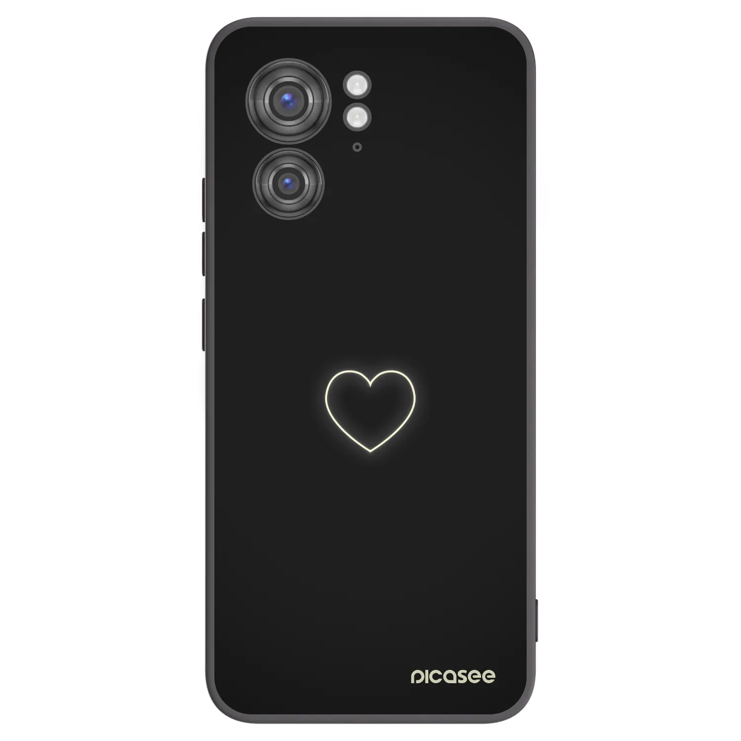 Picasee Motorola Edge 40 Hülle - Schwarzes Silikon - Heart