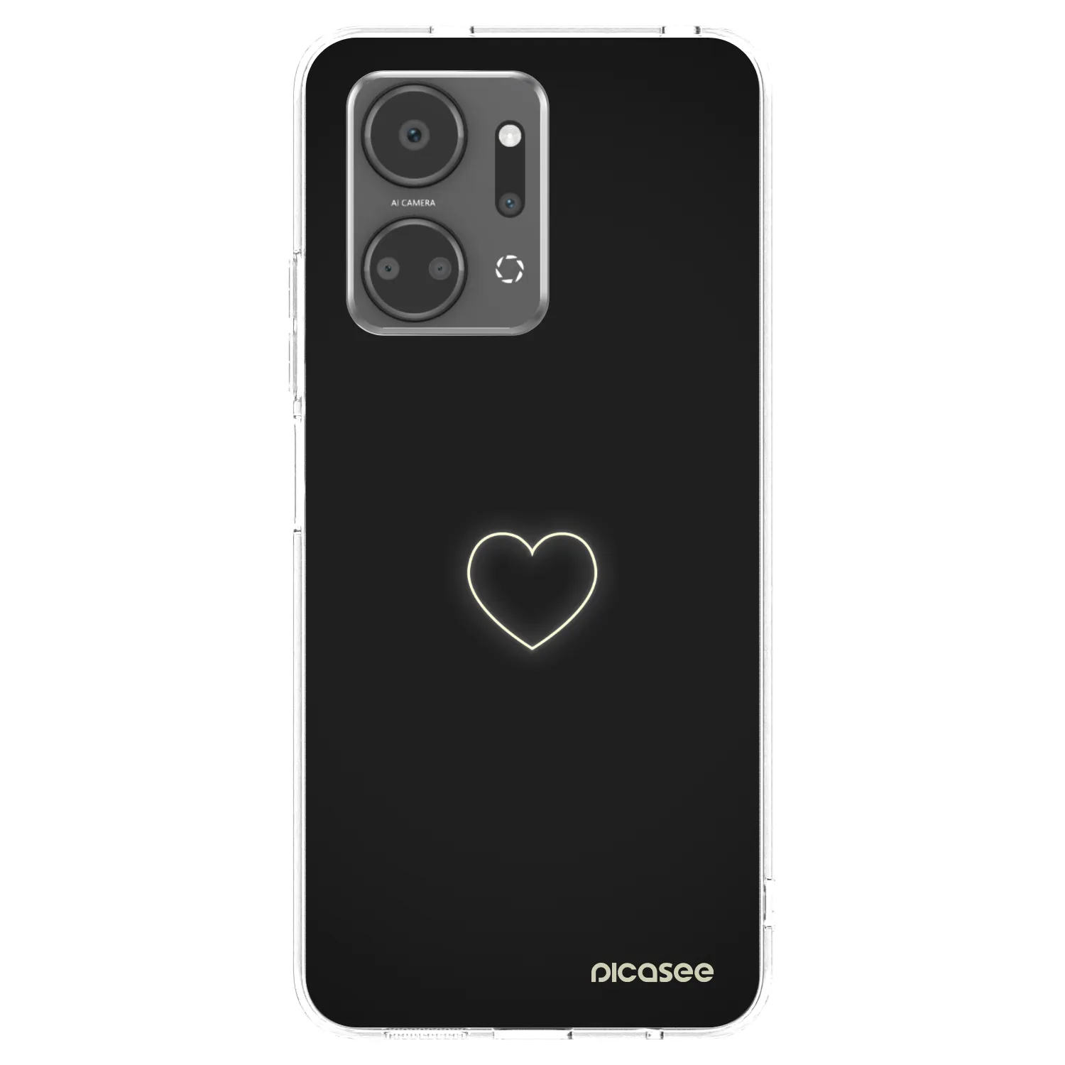 Picasee Honor X7a Hülle - Transparentes Silikon - Heart