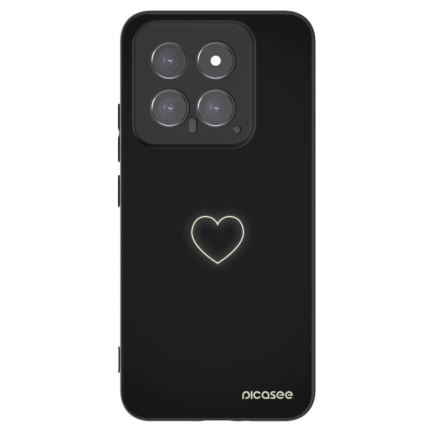 Picasee Xiaomi 14 Hülle - Schwarzes Silikon - Heart