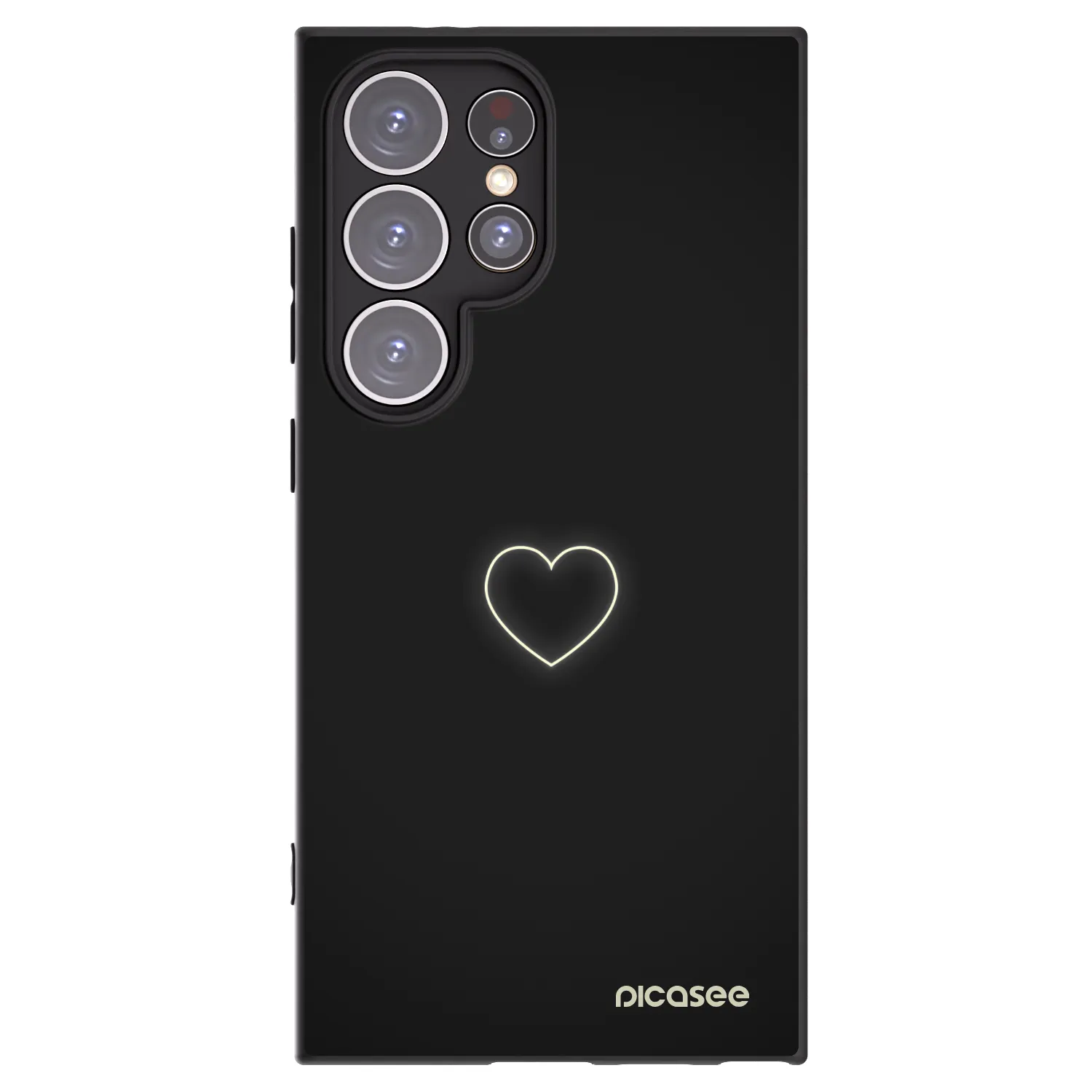 Picasee Samsung Galaxy S24 Ultra S928B 5G Hülle - Schwarzes Silikon - Heart