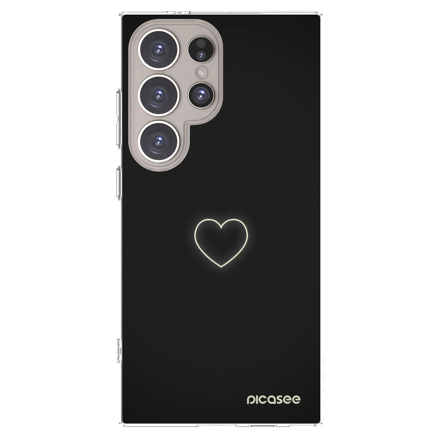 Picasee Samsung Galaxy S24 Ultra S928B 5G Hülle - Transparentes Silikon - Heart