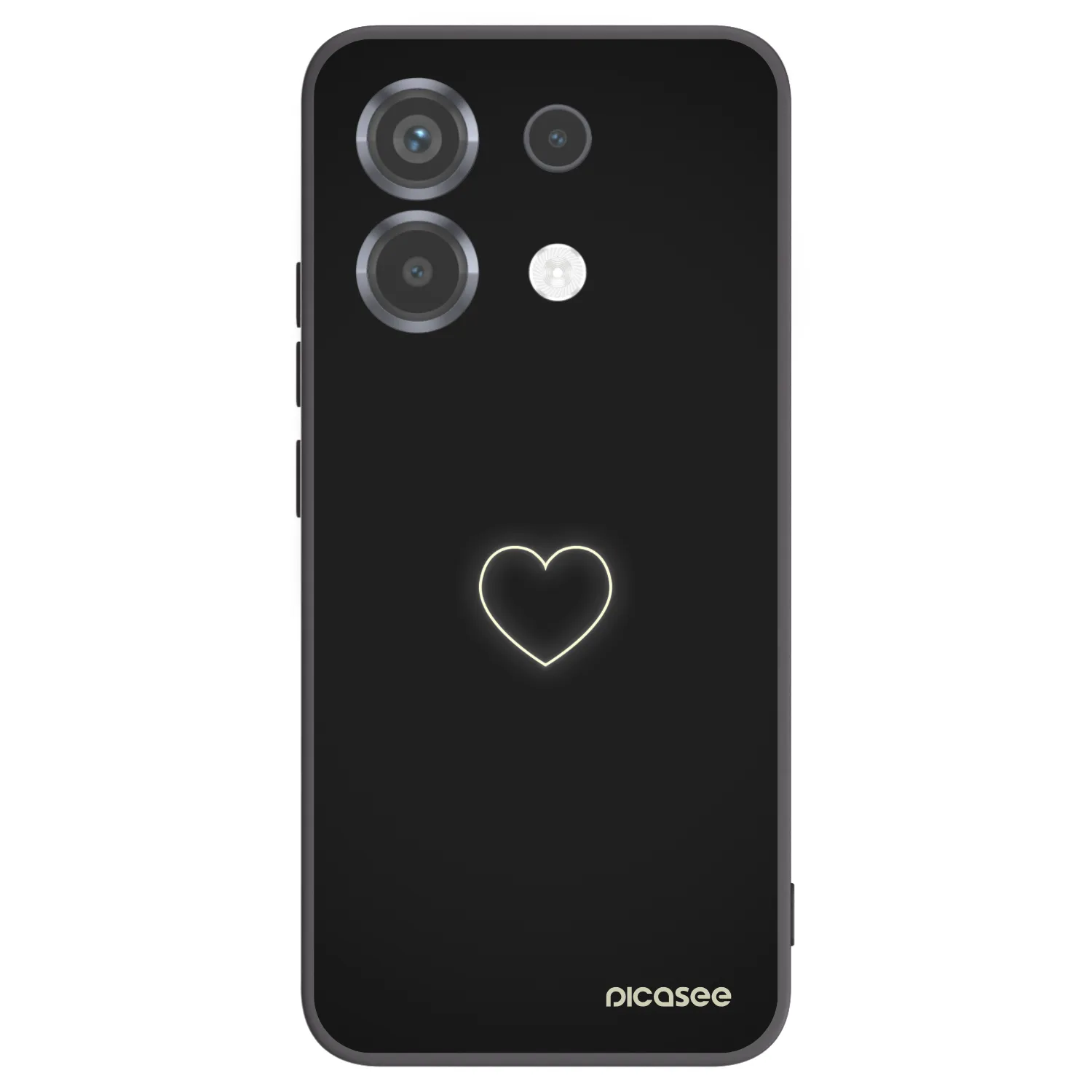 Picasee Xiaomi Poco X6 Hülle - Schwarzes Silikon - Heart
