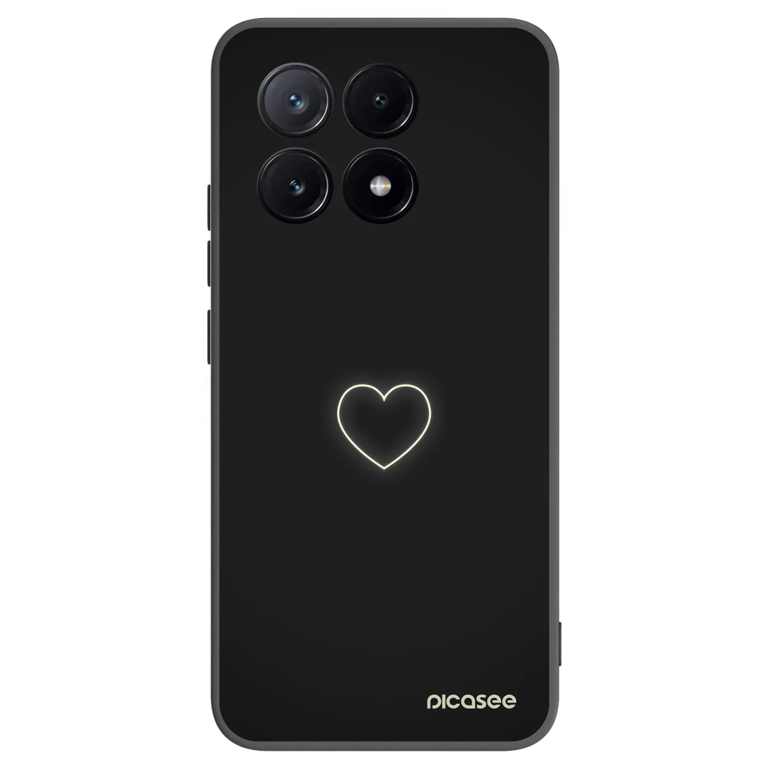 Picasee Xiaomi Poco X6 Pro Hülle - Schwarzes Silikon - Heart