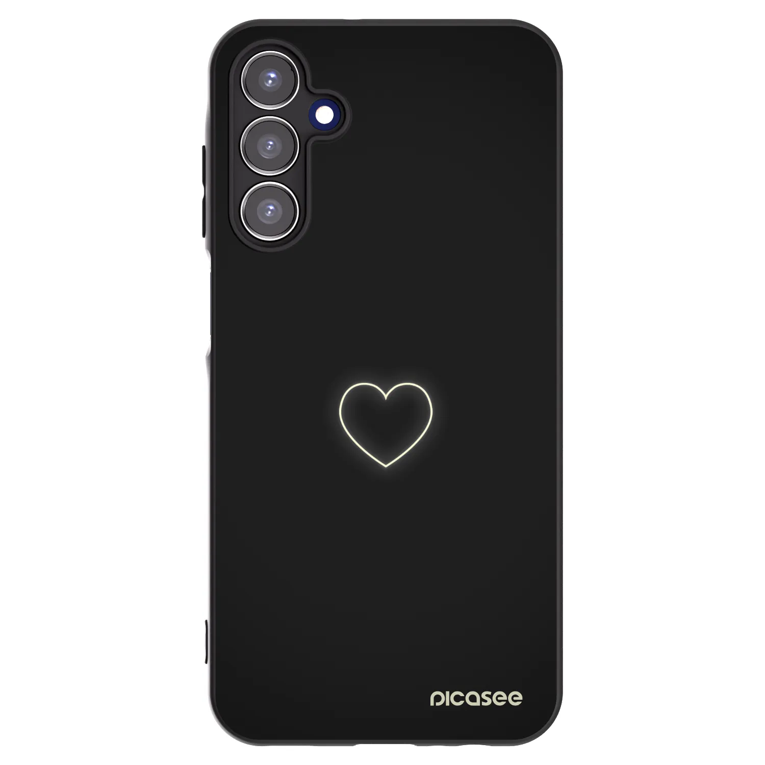 Picasee Samsung Galaxy A15 A155F 4G Hülle - Schwarzes Silikon - Heart