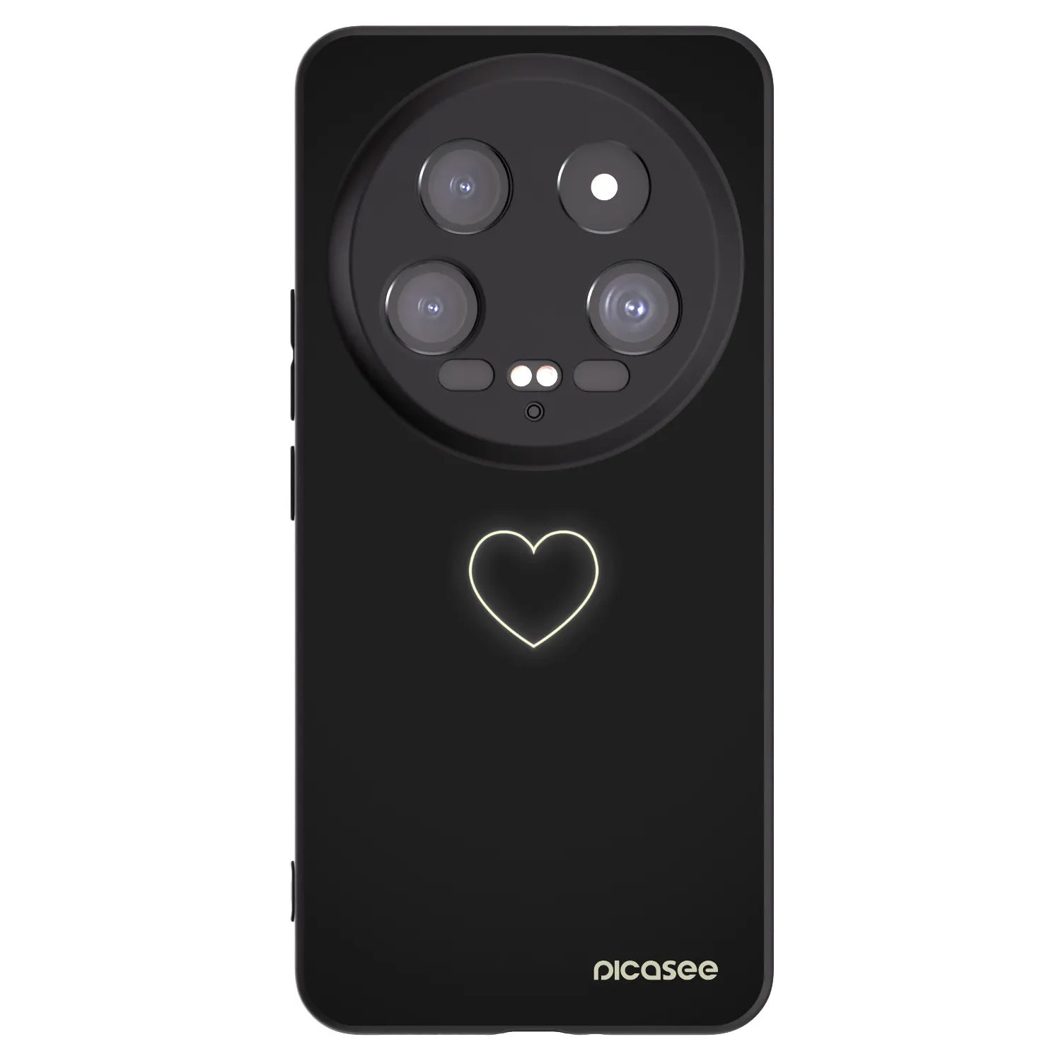 Picasee Xiaomi 14 Ultra Hülle - Schwarzes Silikon - Heart