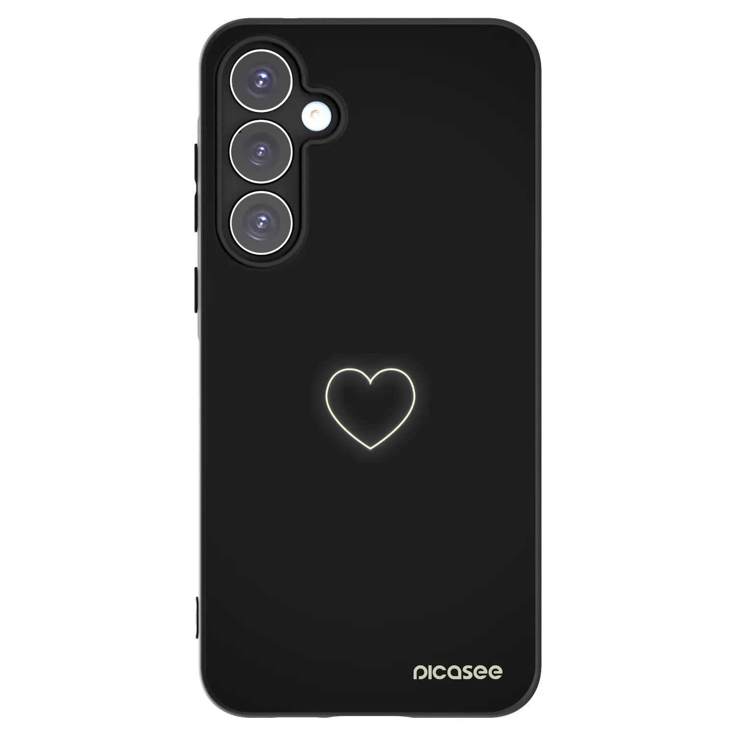 Picasee Samsung Galaxy A55 5G A556B Hülle - Schwarzes Silikon - Heart
