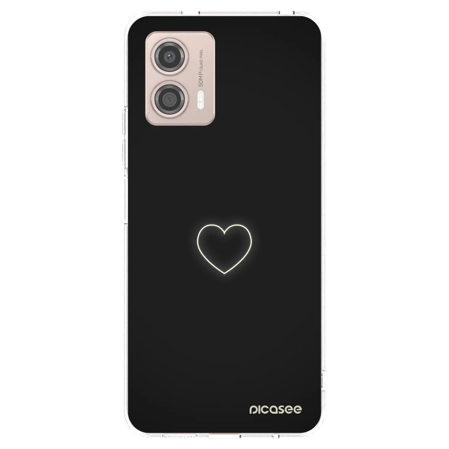 Picasee Motorola Moto G53 5G Hülle - Transparentes Silikon - Heart