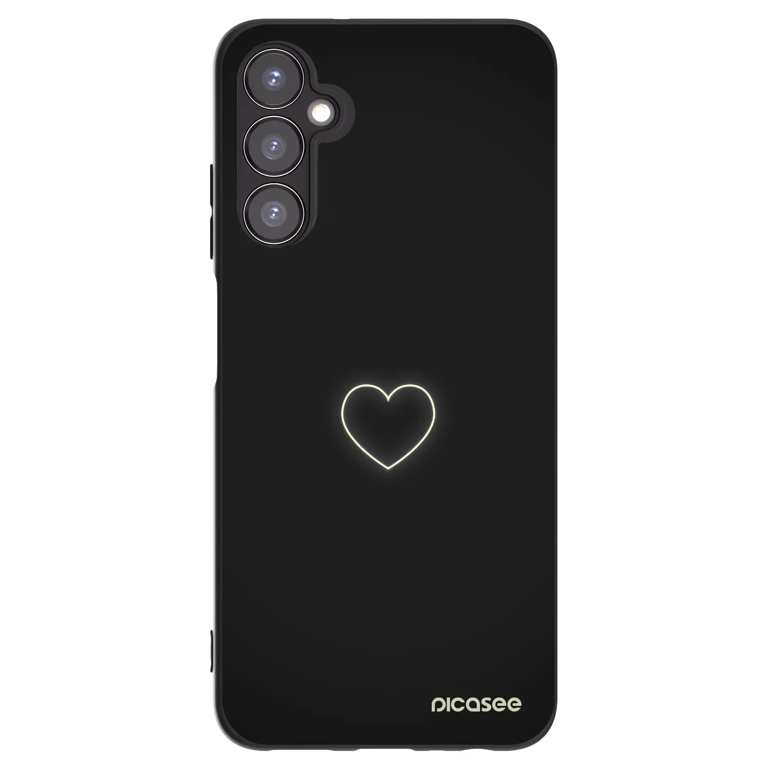 Picasee Samsung Galaxy A05s A057G Hülle - Schwarzes Silikon - Heart