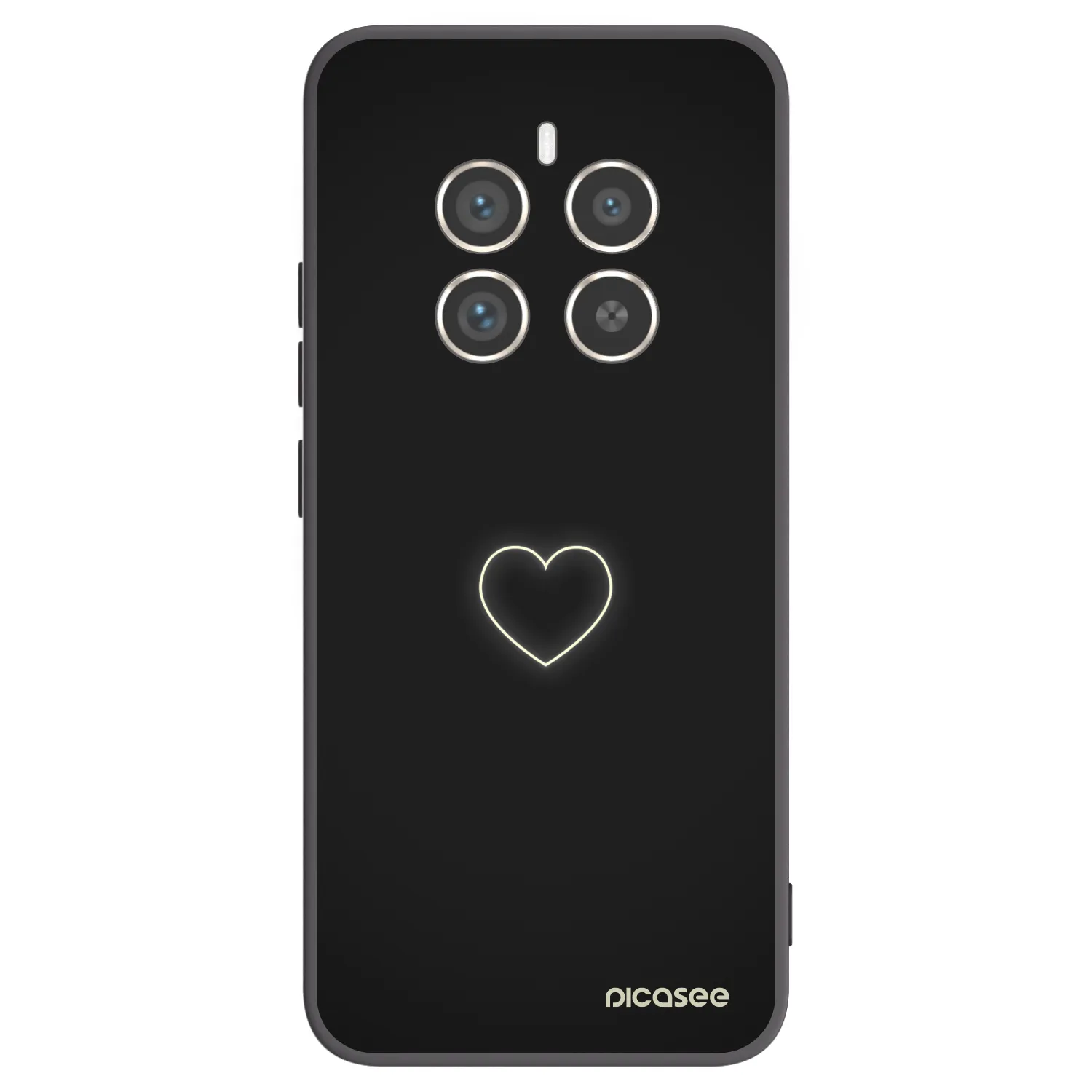 Picasee Realme 12 Pro 5G Hülle - Schwarzes Silikon - Heart