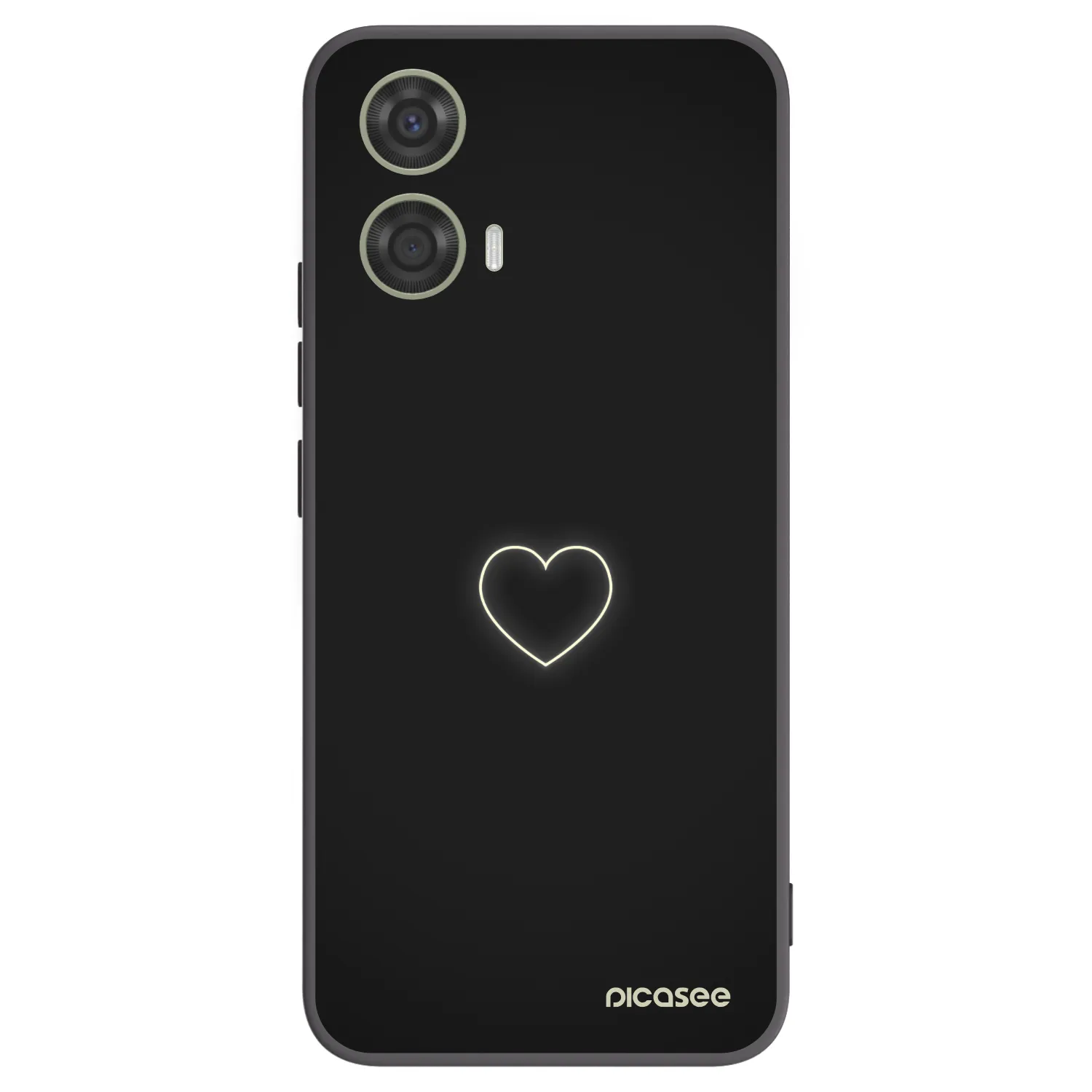 Picasee Motorola Moto G24 Hülle - Schwarzes Silikon - Heart